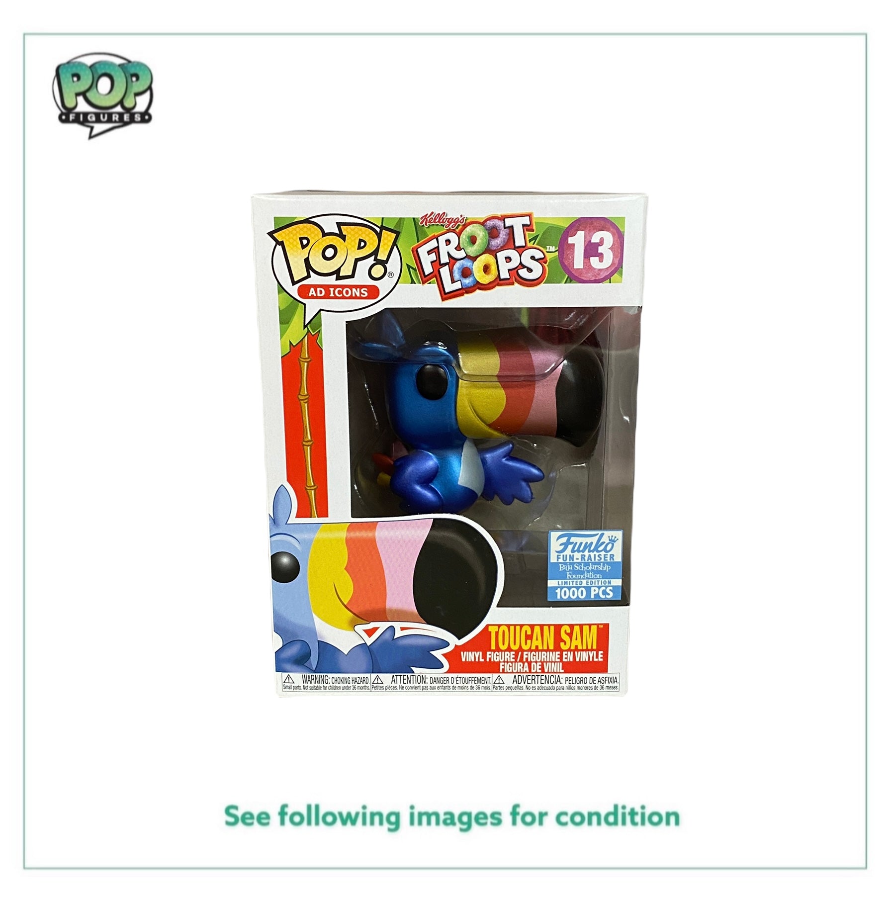 Toucan Sam #13 (Metallic) Funko Pop! - Ad Icons: Froot Loops - Funko Fund-Raiser Baja Scholarship Exclusive LE1000 Pcs