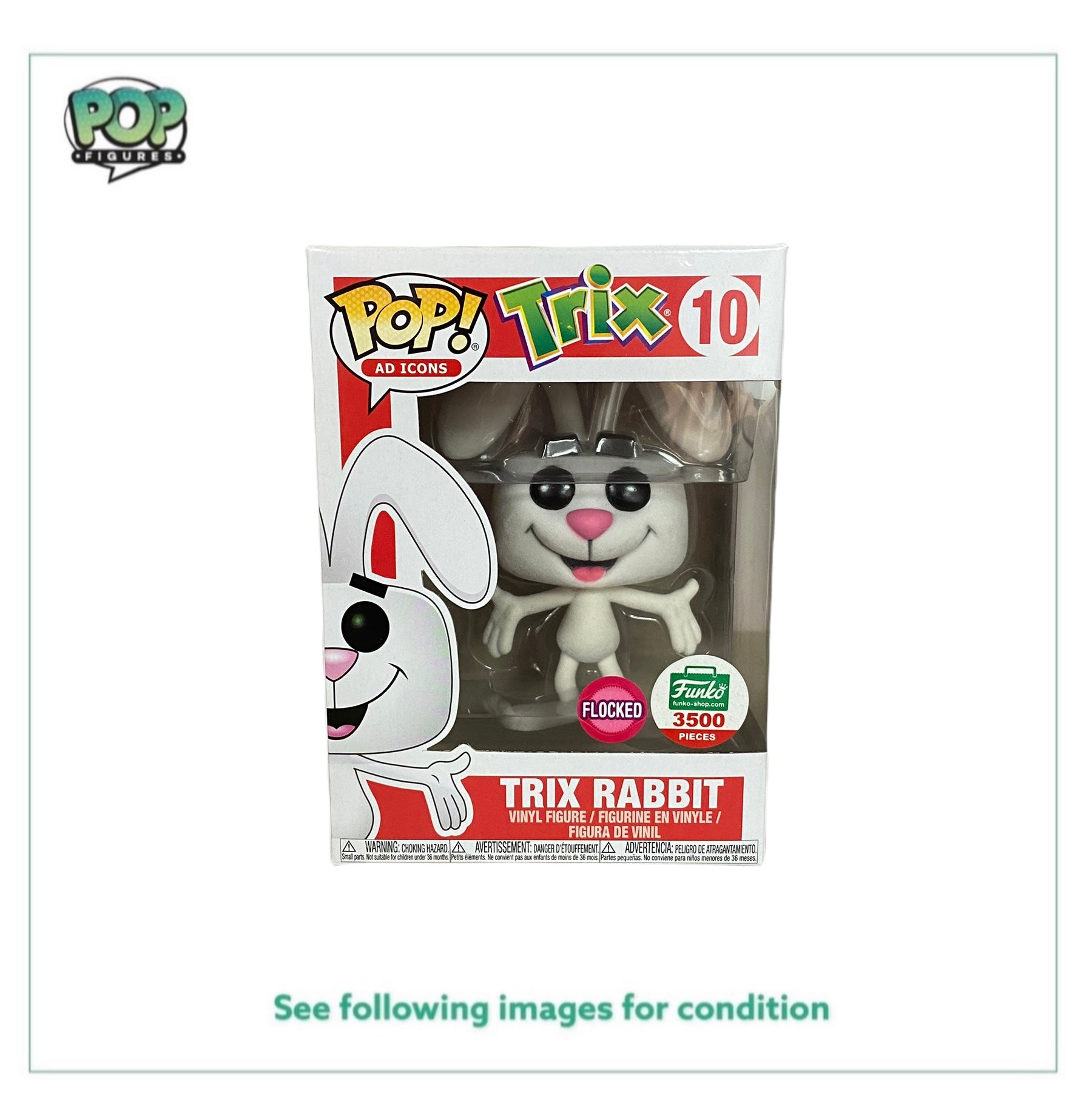 Trix Rabbit #10 (Flocked) Funko Pop! - Ad Icons: Trix - Funko Shop Exclusive