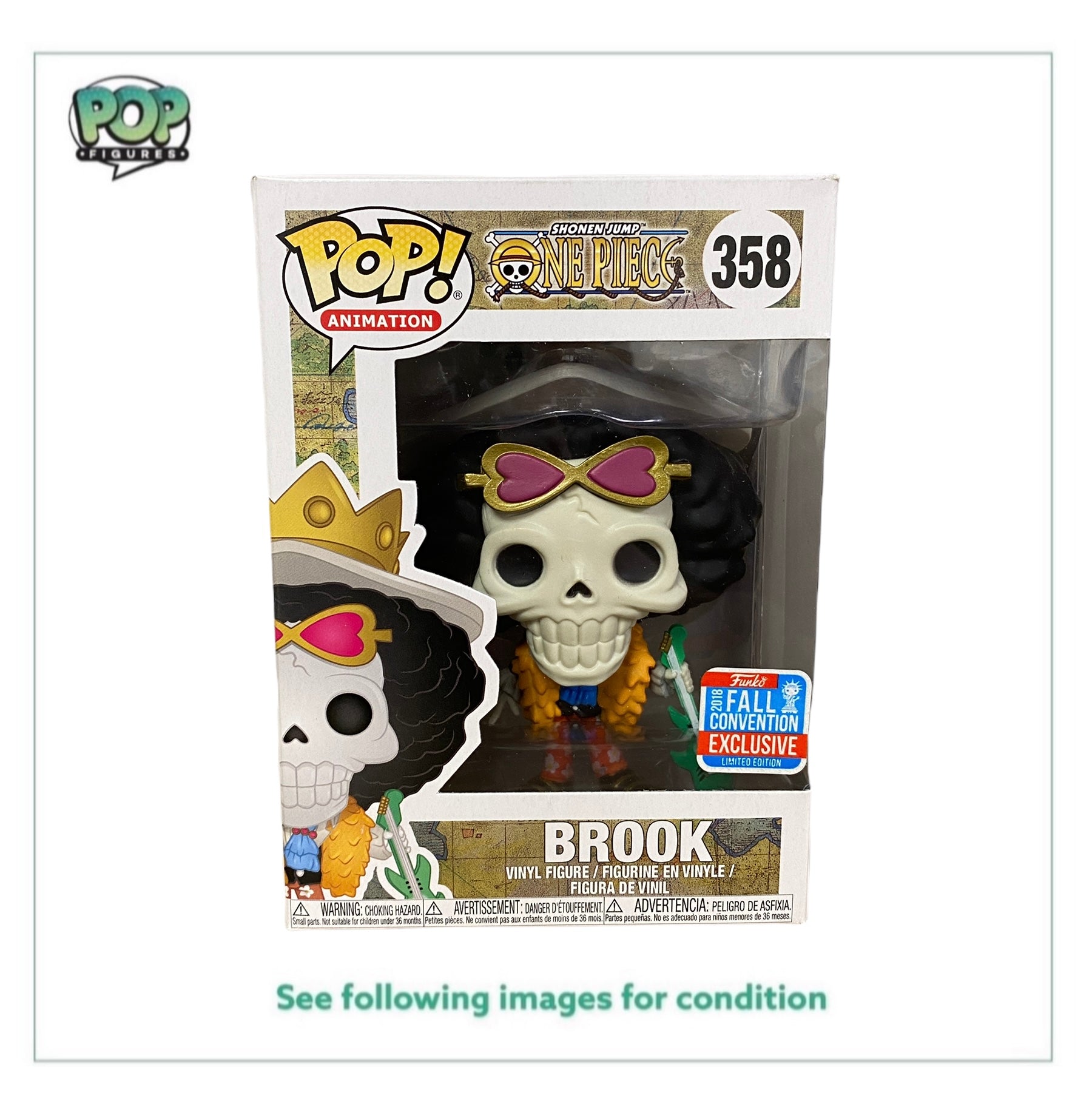 Brook #358 Funko Pop! - Shonen Jump: One Piece - NYCC 2018 Shared Exclusive -