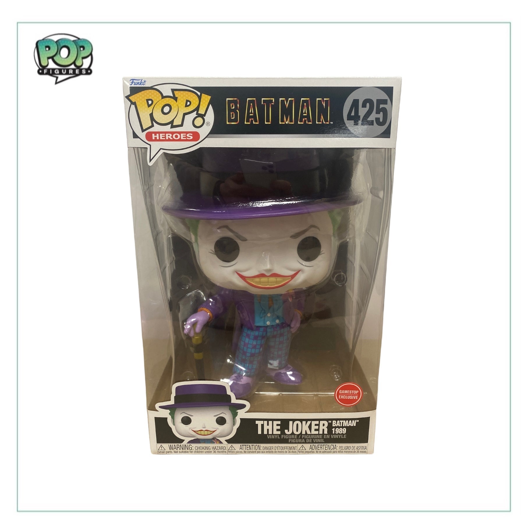 The Joker Batman 1989 #425 (10 Inch) Funko Pop! - Batman - GameStop Exclusive - 9/10