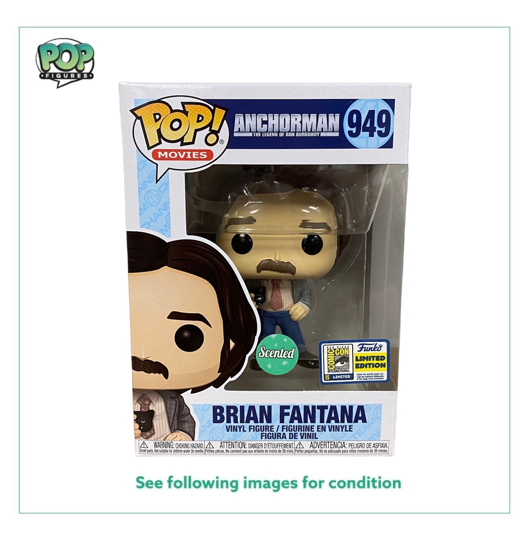 Brian Fantana #949 (Scented) Funko Pop! - Anchorman: The Legend Of Ron Burgundy - SDCC 2020 Official Convention Exclusive