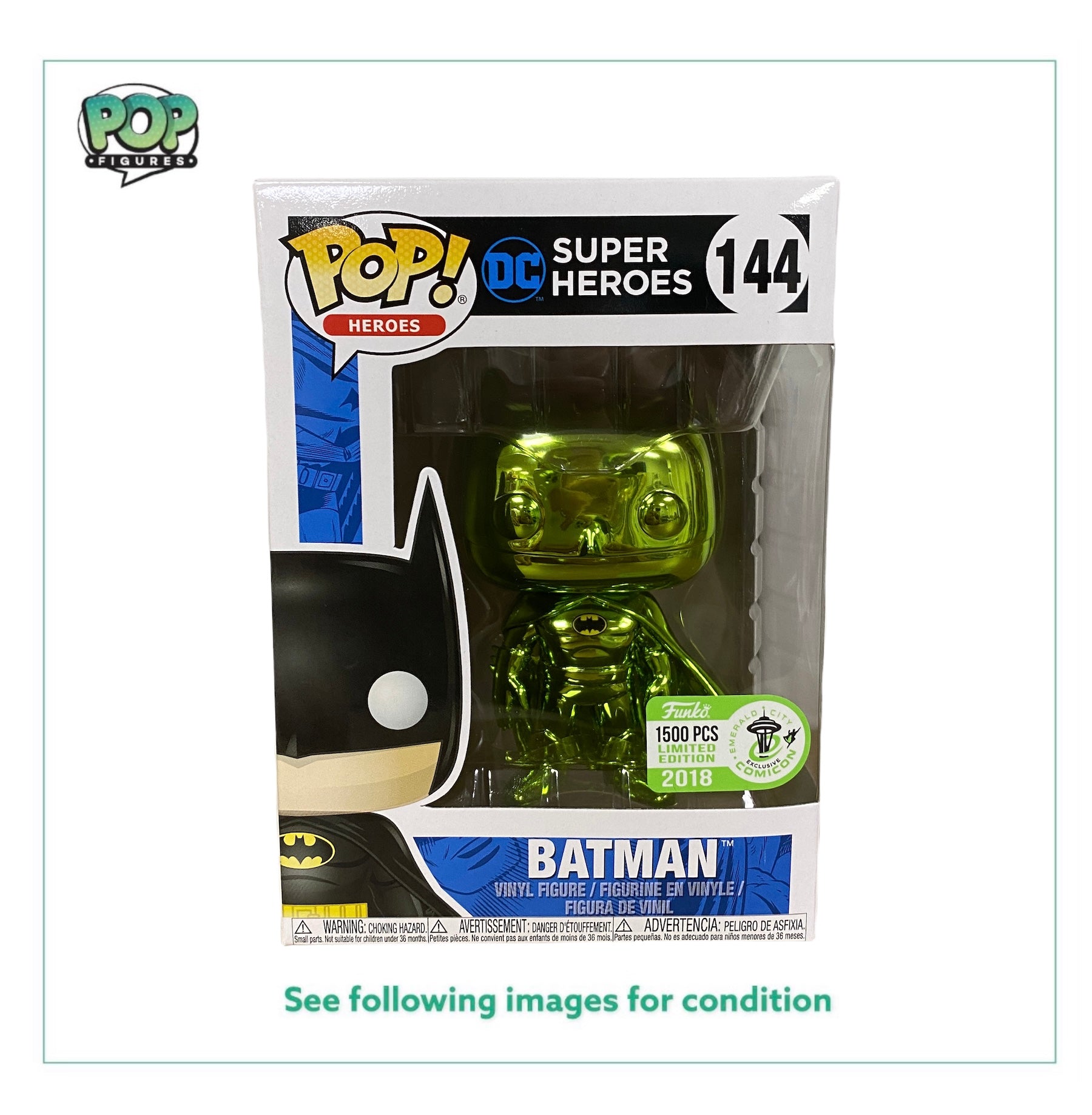 Batman #144 (Green Chrome) Funko Pop! - DC Super Heroes -