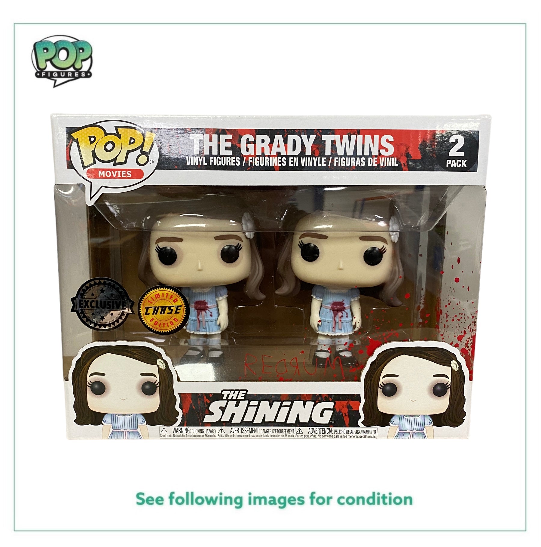 The Grady Twins (Bloody Chase) 2 Pack Funko Pop! - The Shining - 2017 Pop! - Exclusive -