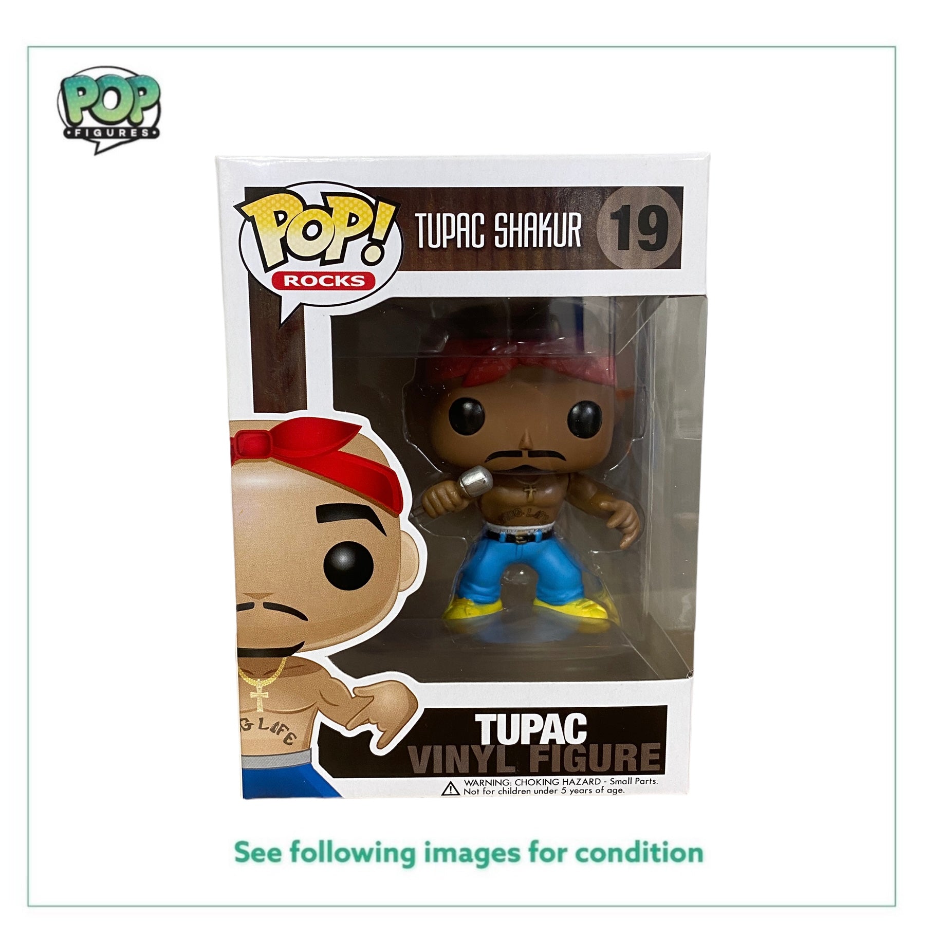 Tupac #19 (No Eyebrows) Funko Pop! - Rocks - 2012 Pop! -