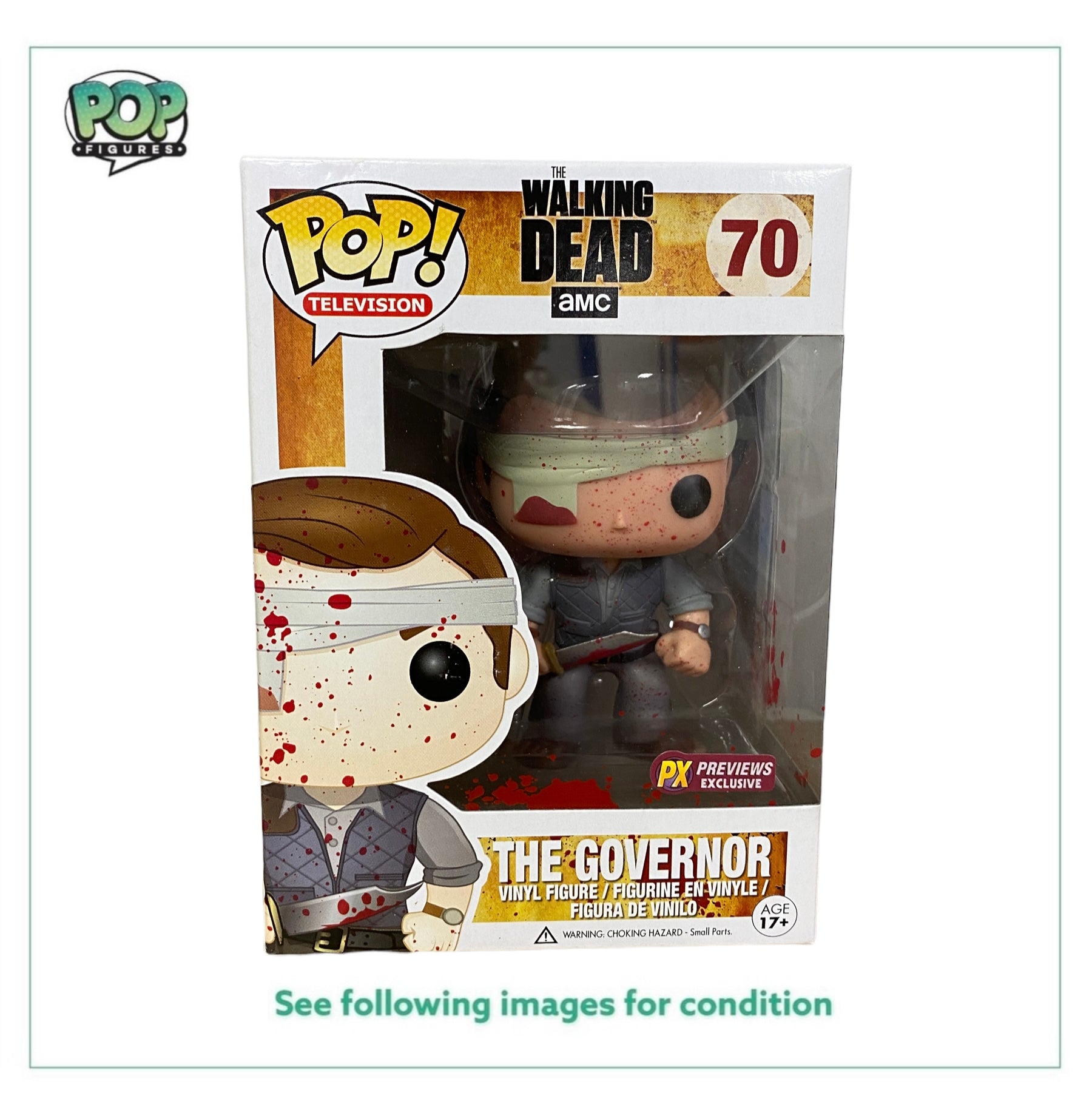 The Governor #70 (Bandage Bloody) Funko Pop! - The Walking Dead - PX Previews Exclusive -