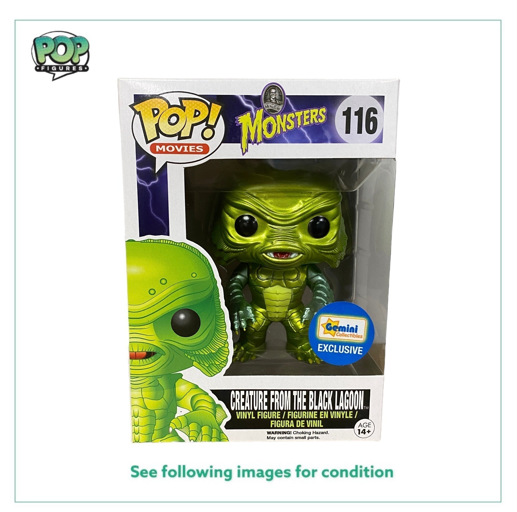 Creature From The Black Lagoon #116 (Metallic) Funko Pop! - Monsters - Gemini Collectibles Exclusive -