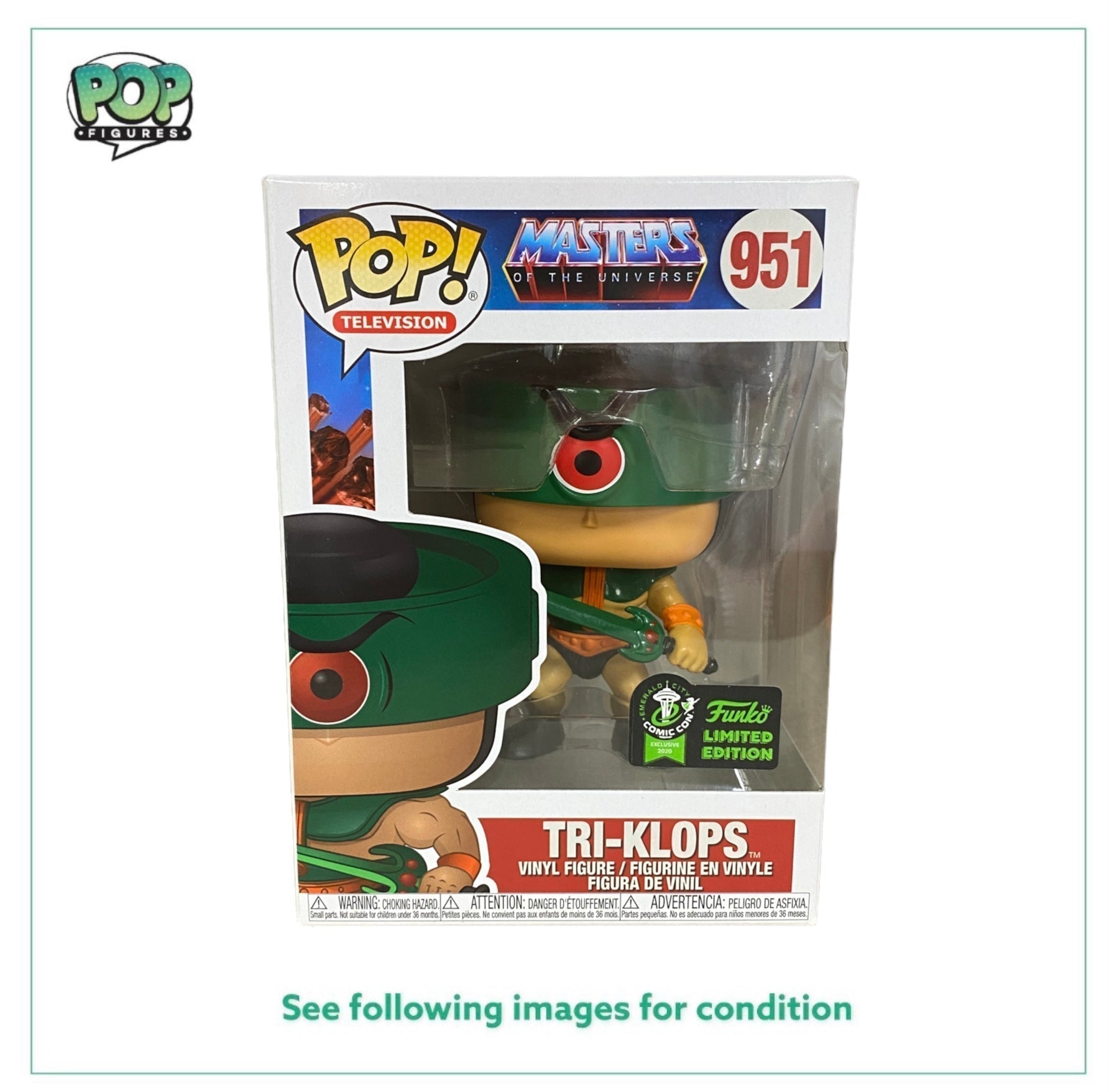 Tri-Klops #951 Funko Pop! - Masters Of The Universe - ECCC 2020 Official Convention Exclusive -