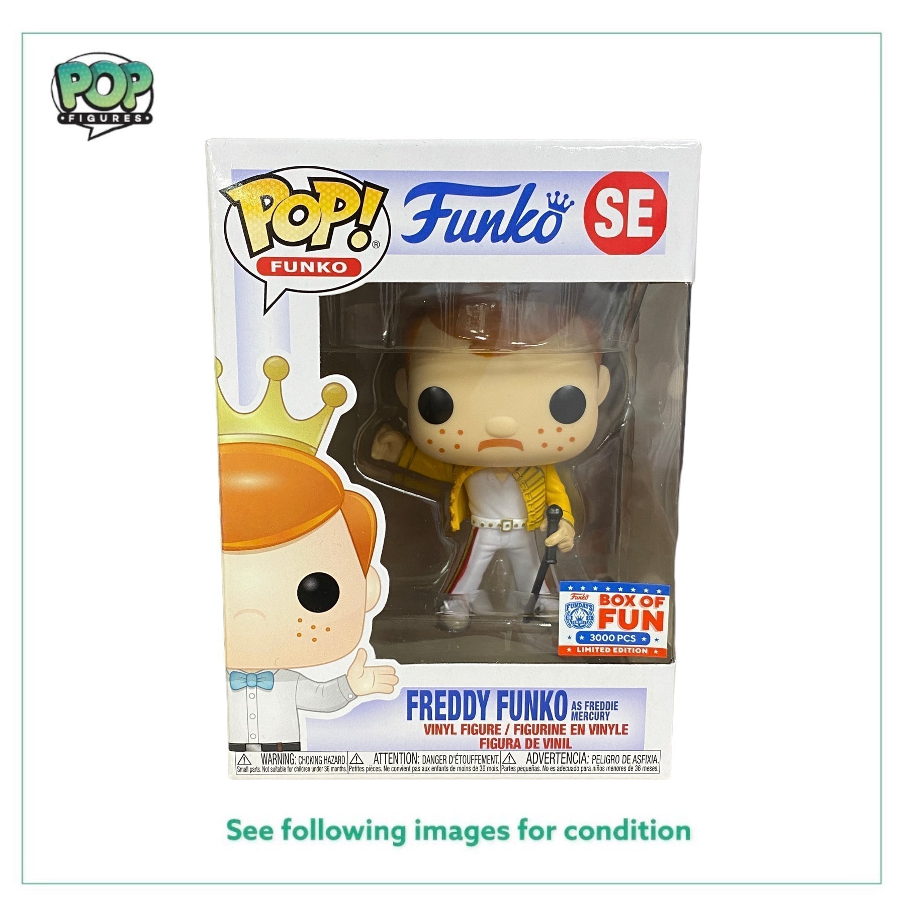 Freddy Funko as Freddie Mercury Funko Pop! - Virtual Funkon 2021 Box Of Fun Exclusive