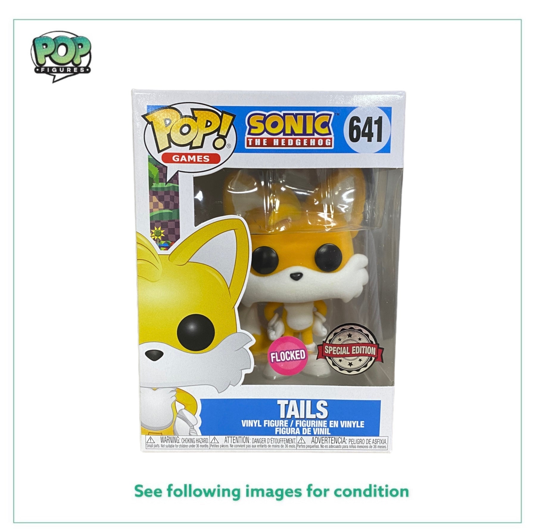 Tails #641 (Flocked) Funko Pop! - Sonic The Hedgehog - Special Edition -