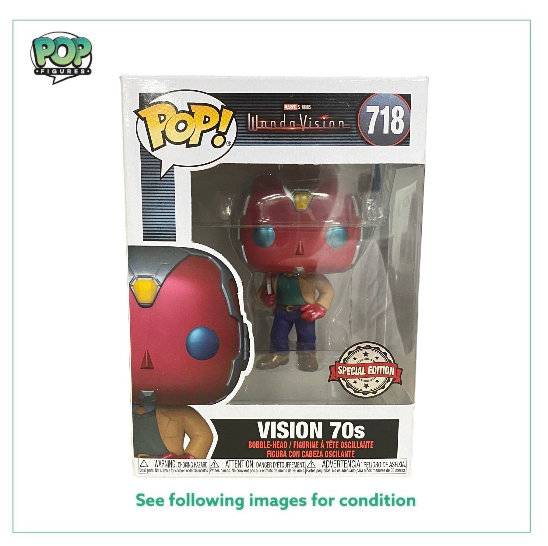 Vision 70s #718 Funko Pop! - Wandavision - 2021 Pop! - Special Edition -