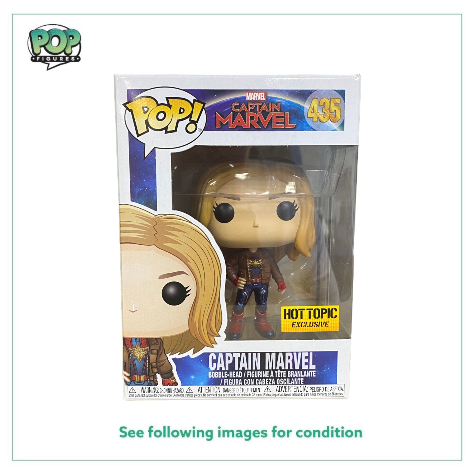 Captain Marvel #435 (w/ Jacket) Funko Pop! - Captain Marvel - Hot Topic Exclusive -