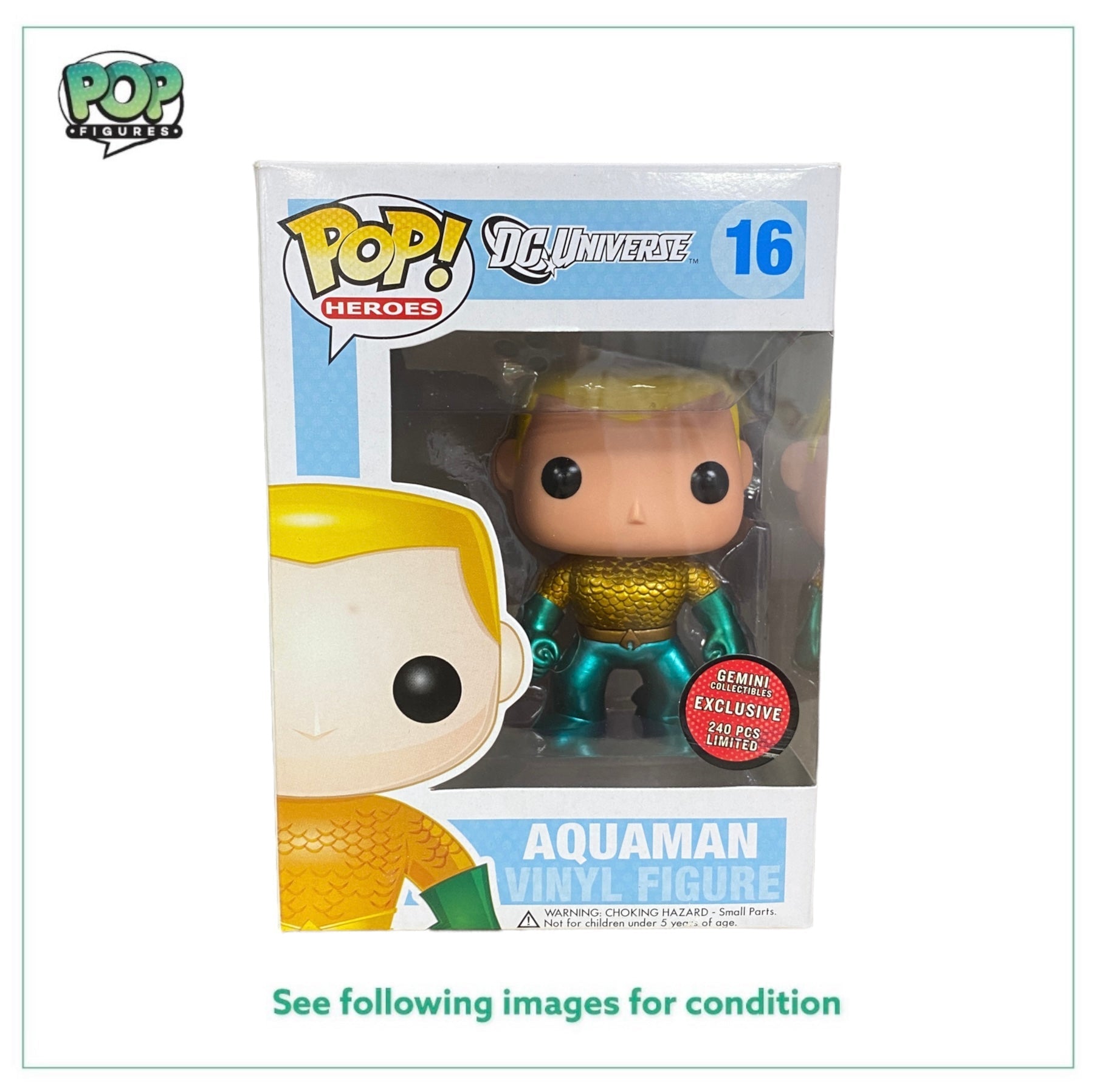 Aquaman #16 (Metallic) Funko Pop! - DC Universe - Gemini Collectibles Exclusive