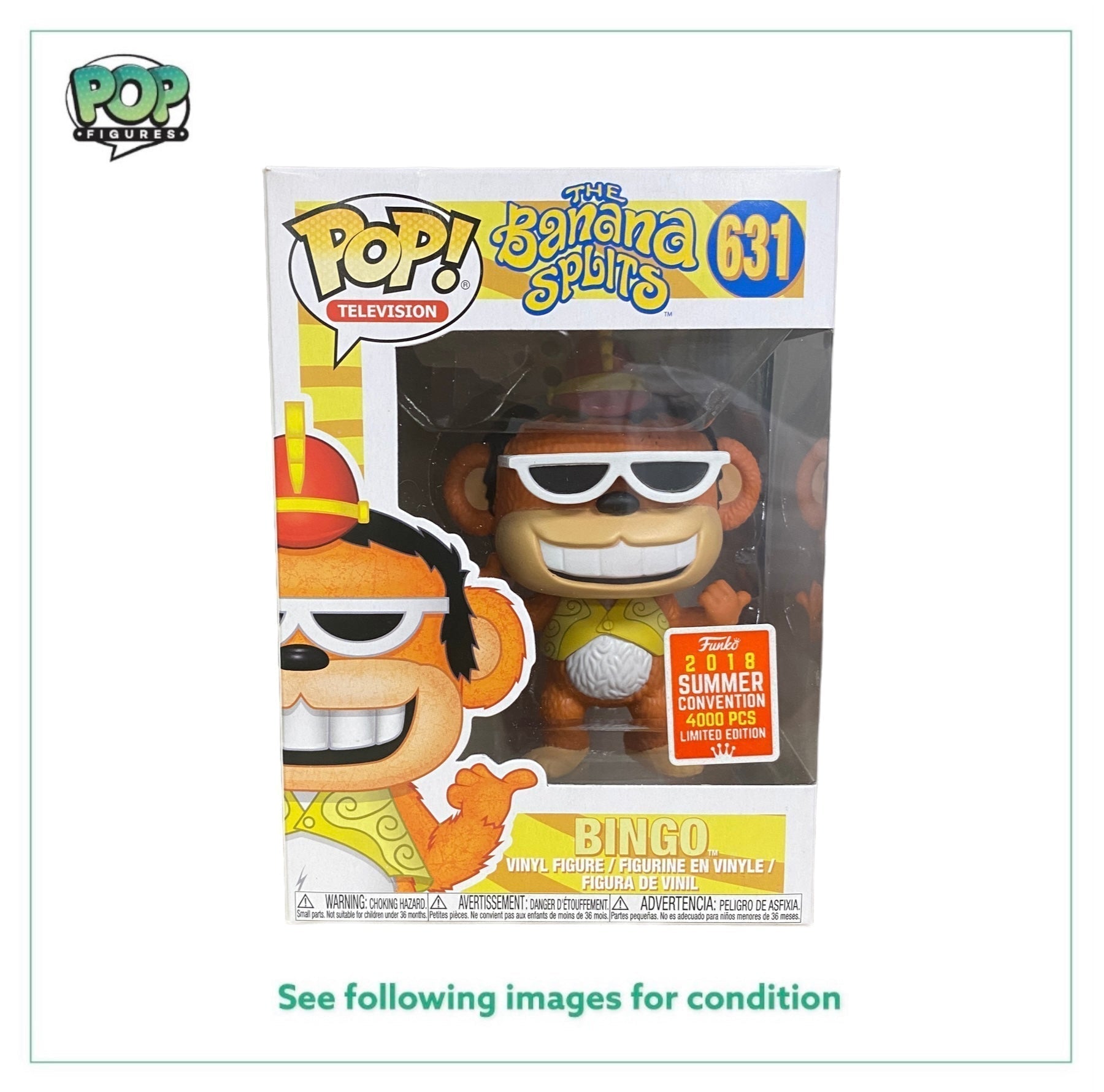 Bingo #631 Funko Pop! - The Banana Splits - SDCC 2018 Shared Exclusive