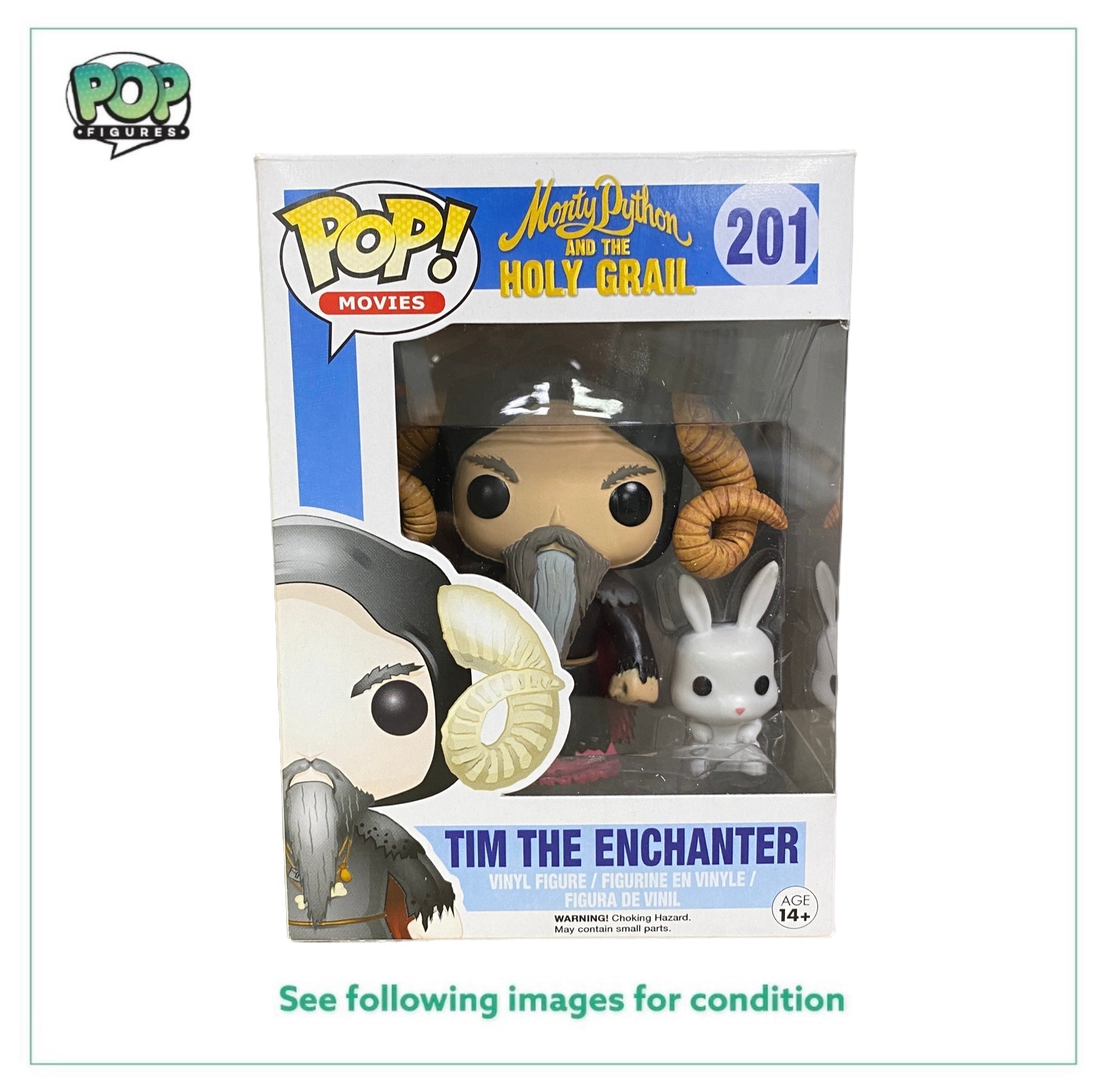 Tim The Enchanter #201 (w/ Rabbit) Funko Pop! - Monty Python And The Holy Grail - 2015 Pop! -