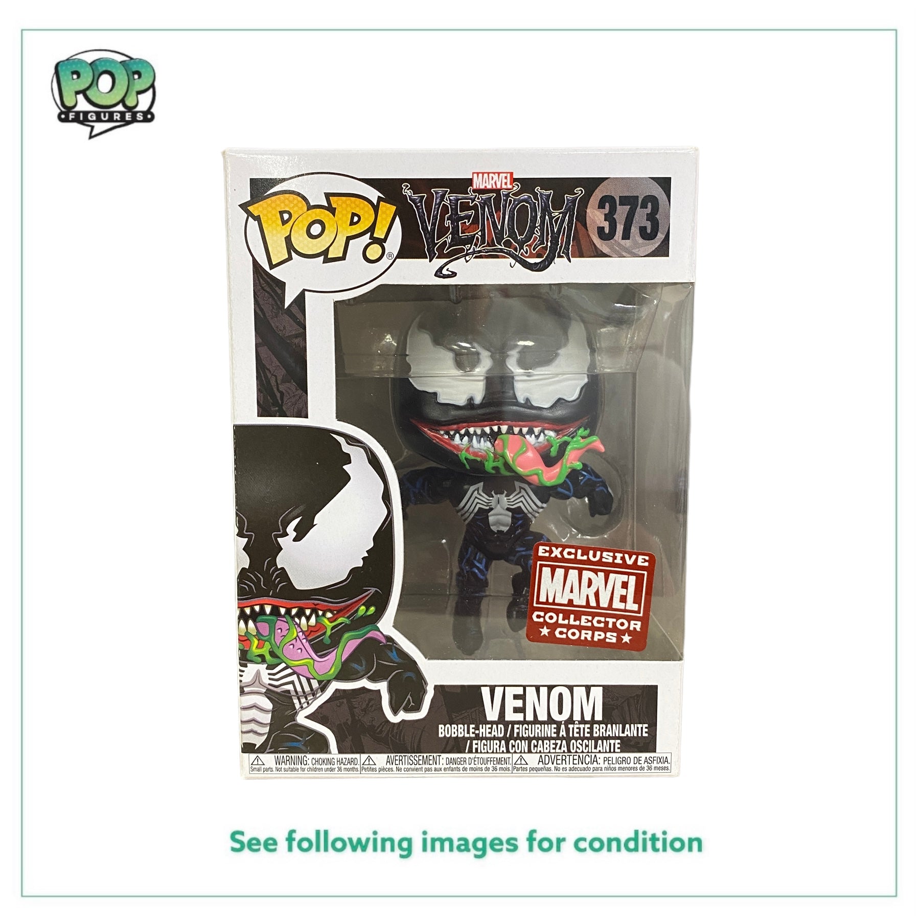 Venom #373 (Leaping) Funko Pop! - Venom - Marvel Collector Corps Exclusive -