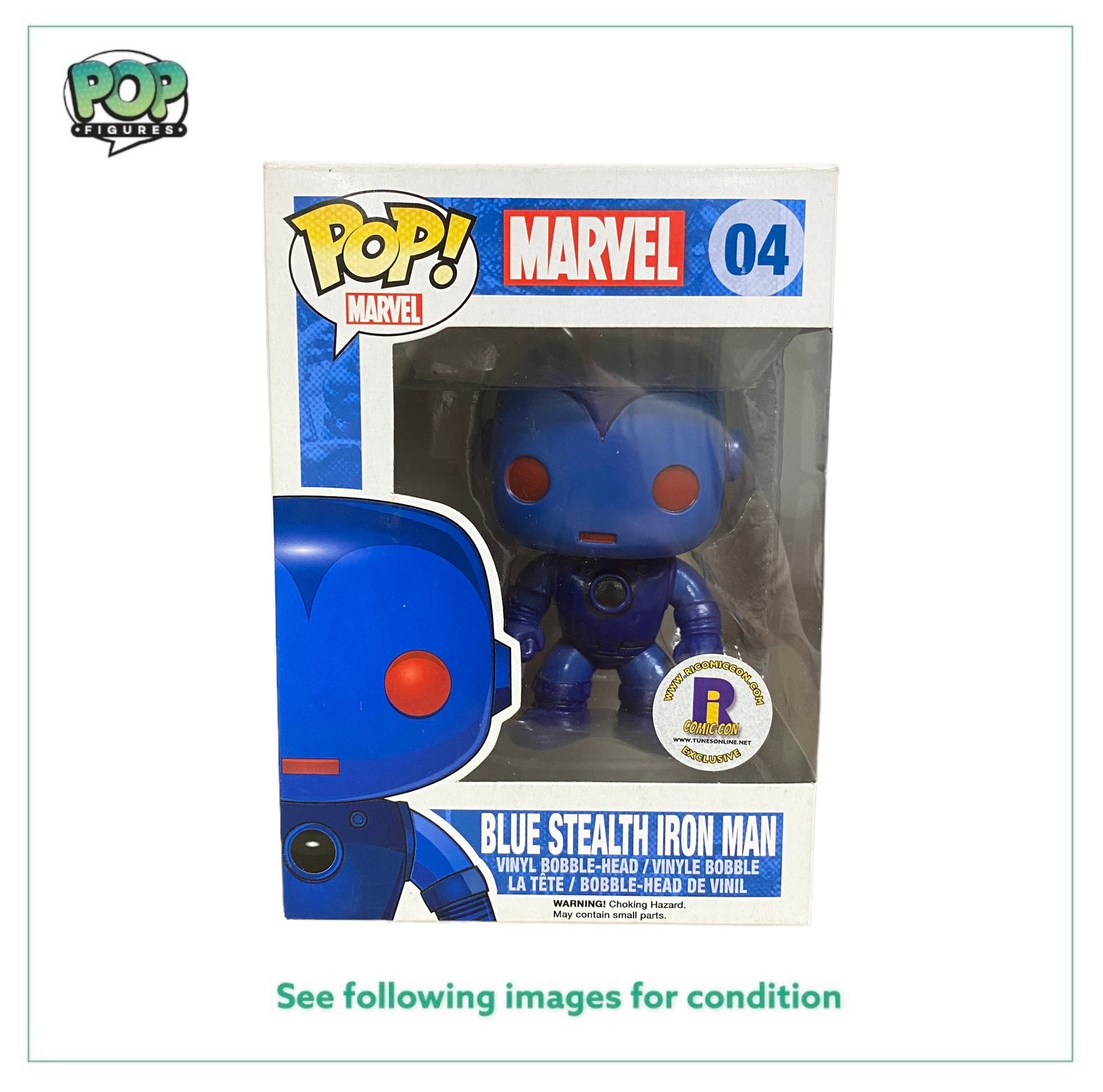 Blue Stealth Iron Man #04 Funko Pop! - Marvel - RICC 2014 Official Convention Exclusive -