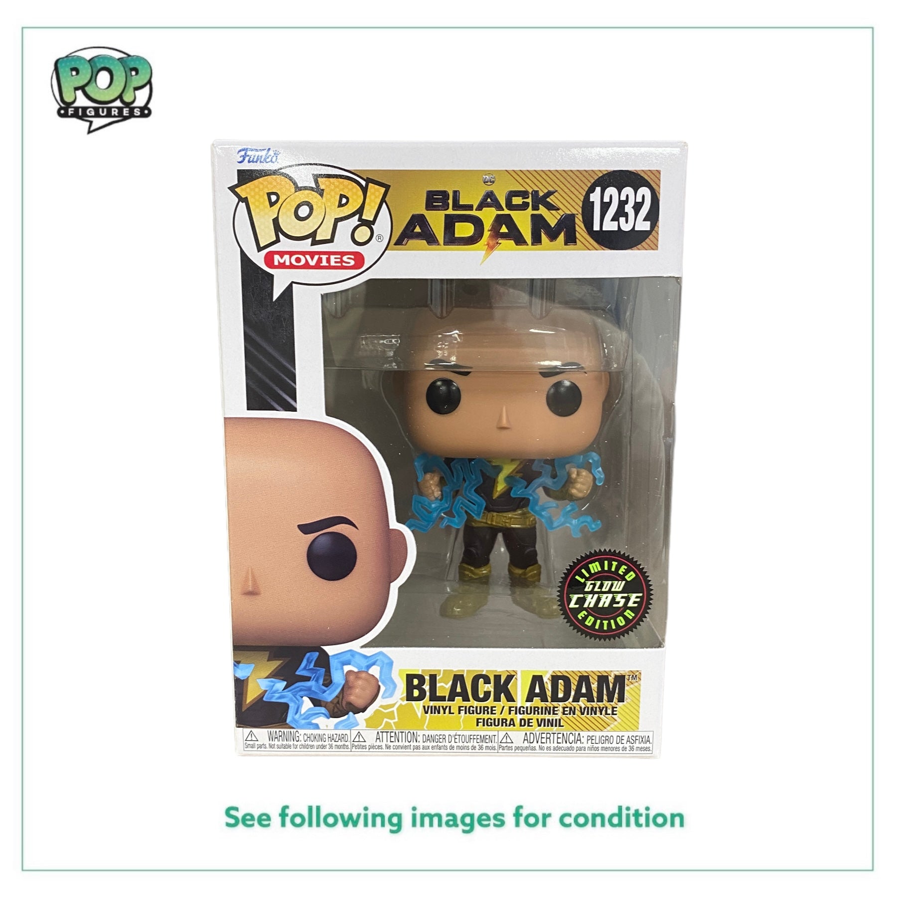 Black Adam #1232 (Glow Chase) Funko Pop! - Black Adam -