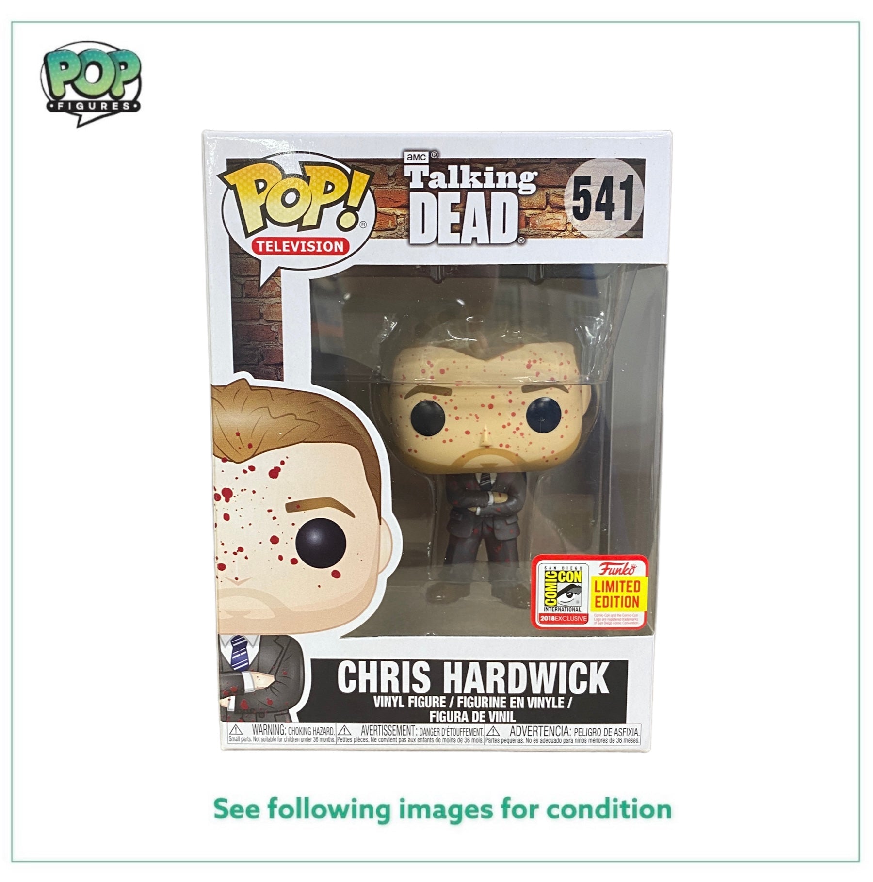 Chris Hardwick #541 (Bloody) Funko Pop! - The Talking Dead - SDCC 2018 Official Convention Exclusive -