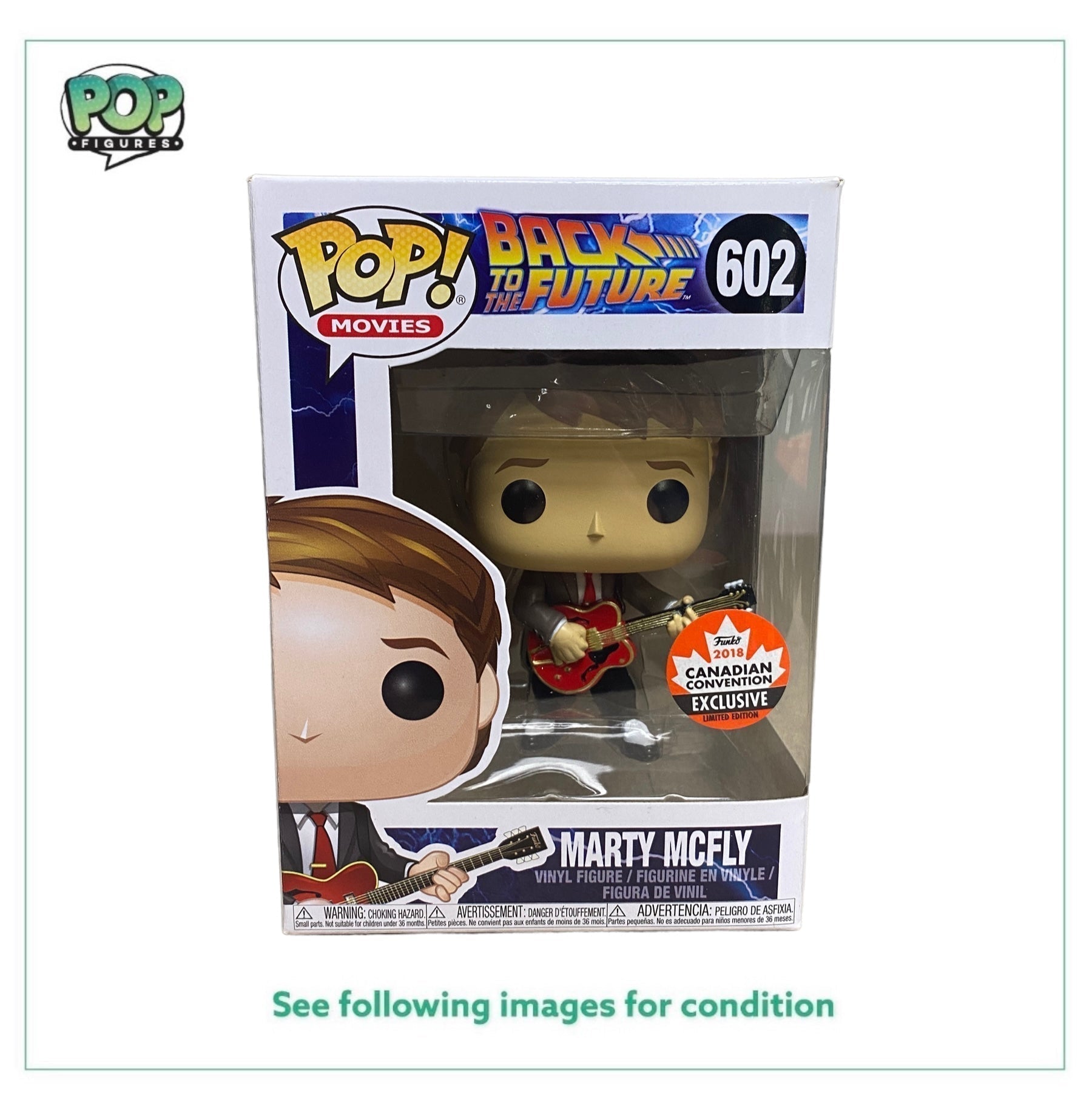 Marty McFly #602 (Johnny Be Good) Funko Pop! - Back To The Future - Canadian Convention 2018 Exclusive -
