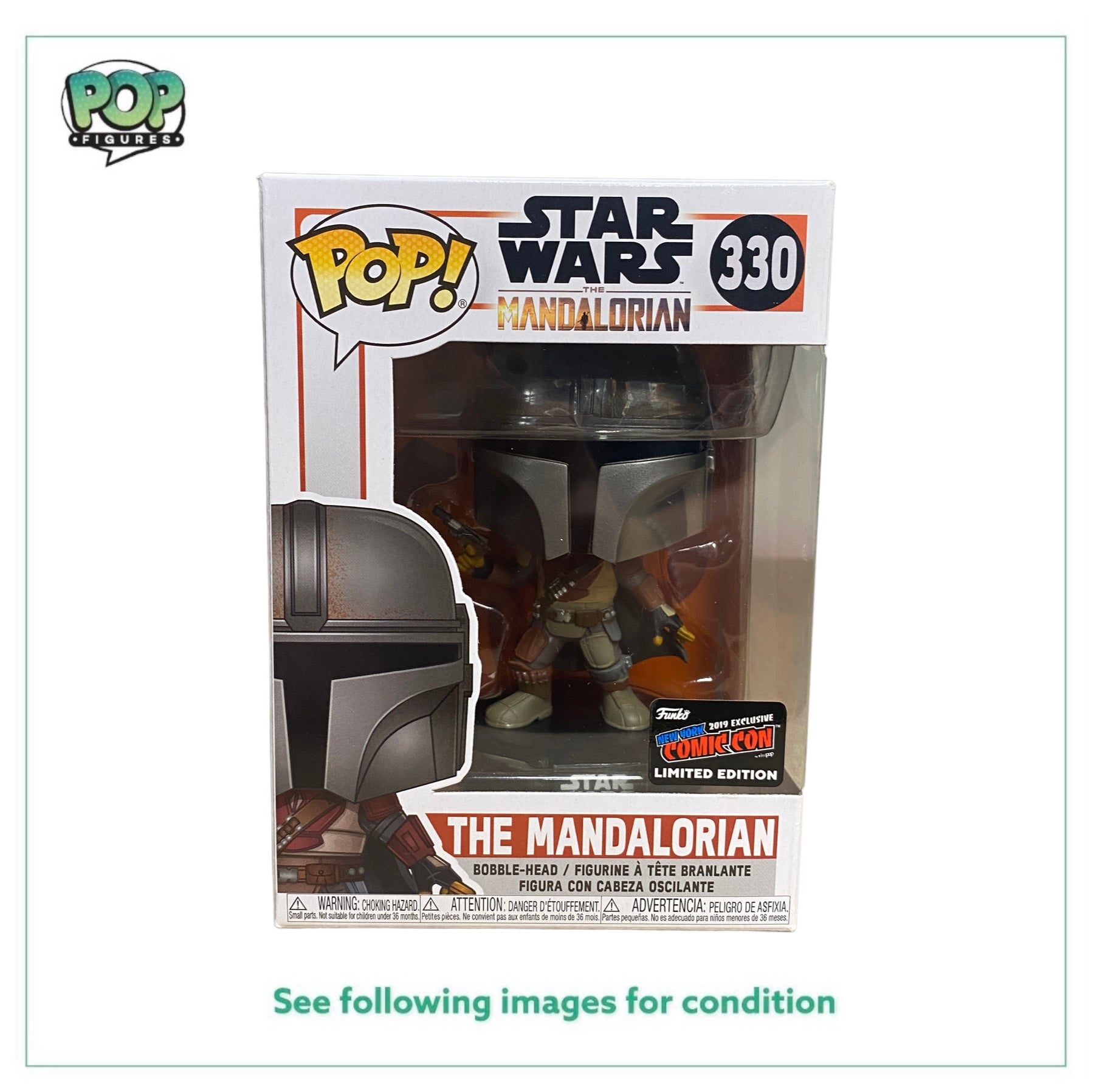 The Mandalorian #330 Funko Pop! - Star Wars The Mandalorian - NYCC 2019 Official Convention Exclusive -