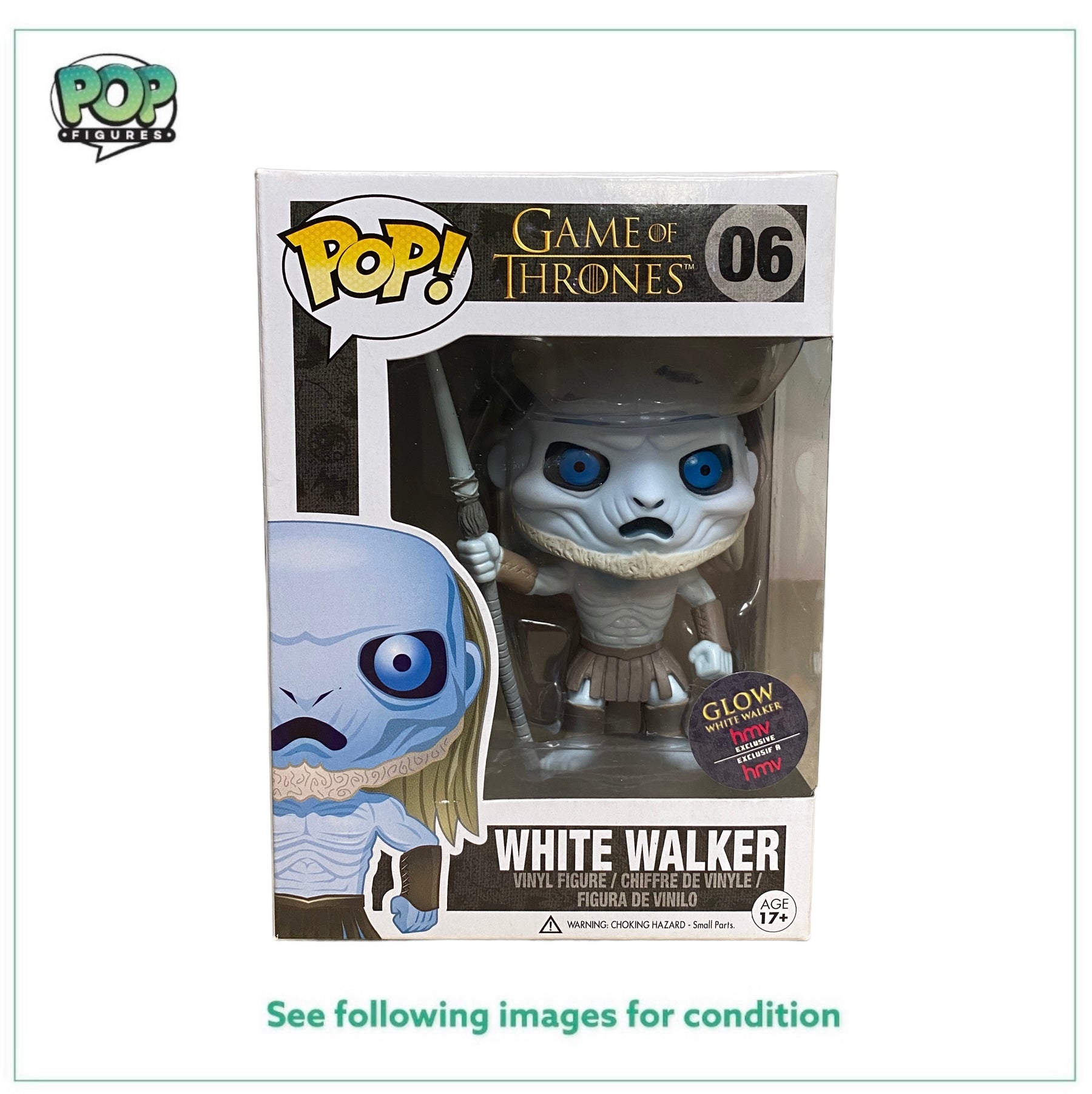 White Walker #06 (Glows In The Dark) Funko Pop! - Game Of Thrones - HMV Exclusive -