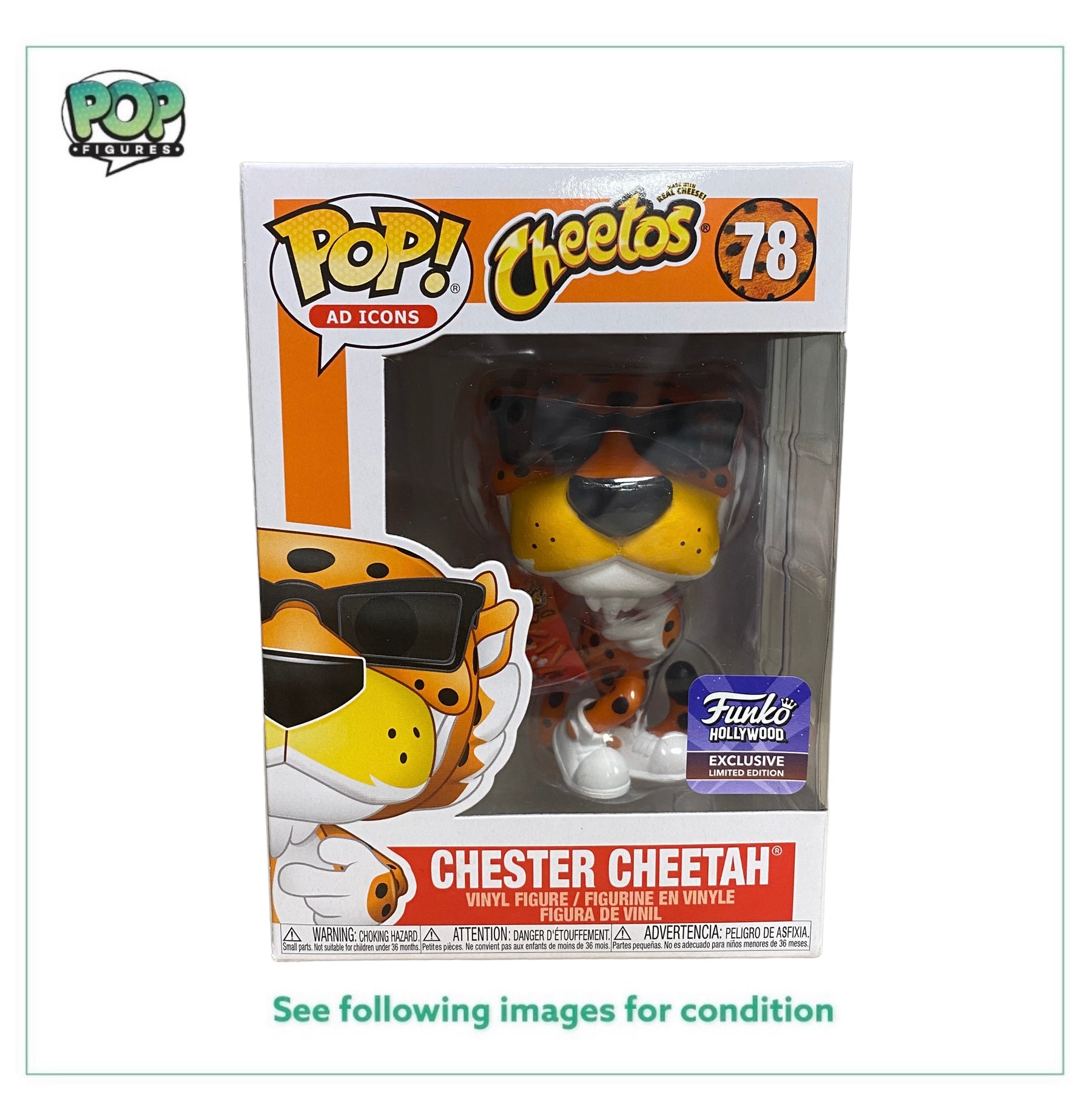 Chester Cheetah #78 (w/Cheetos) Funko Pop! - Ad Icons - Funko Hollywood Exclusive -