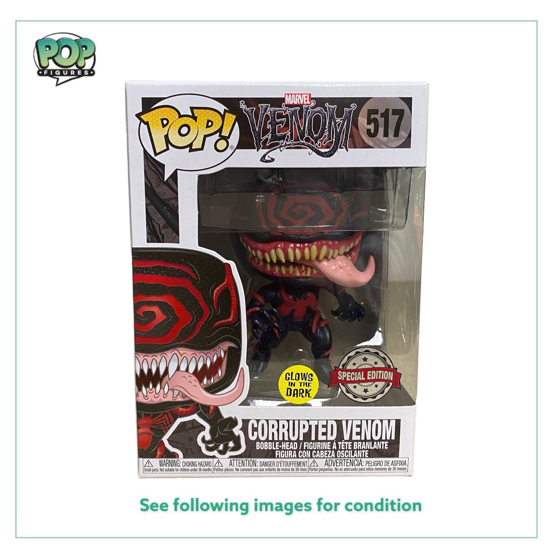 Corrupted Venom #517 (Glows In The Dark) Funko Pop! - Venom - Special Edition -