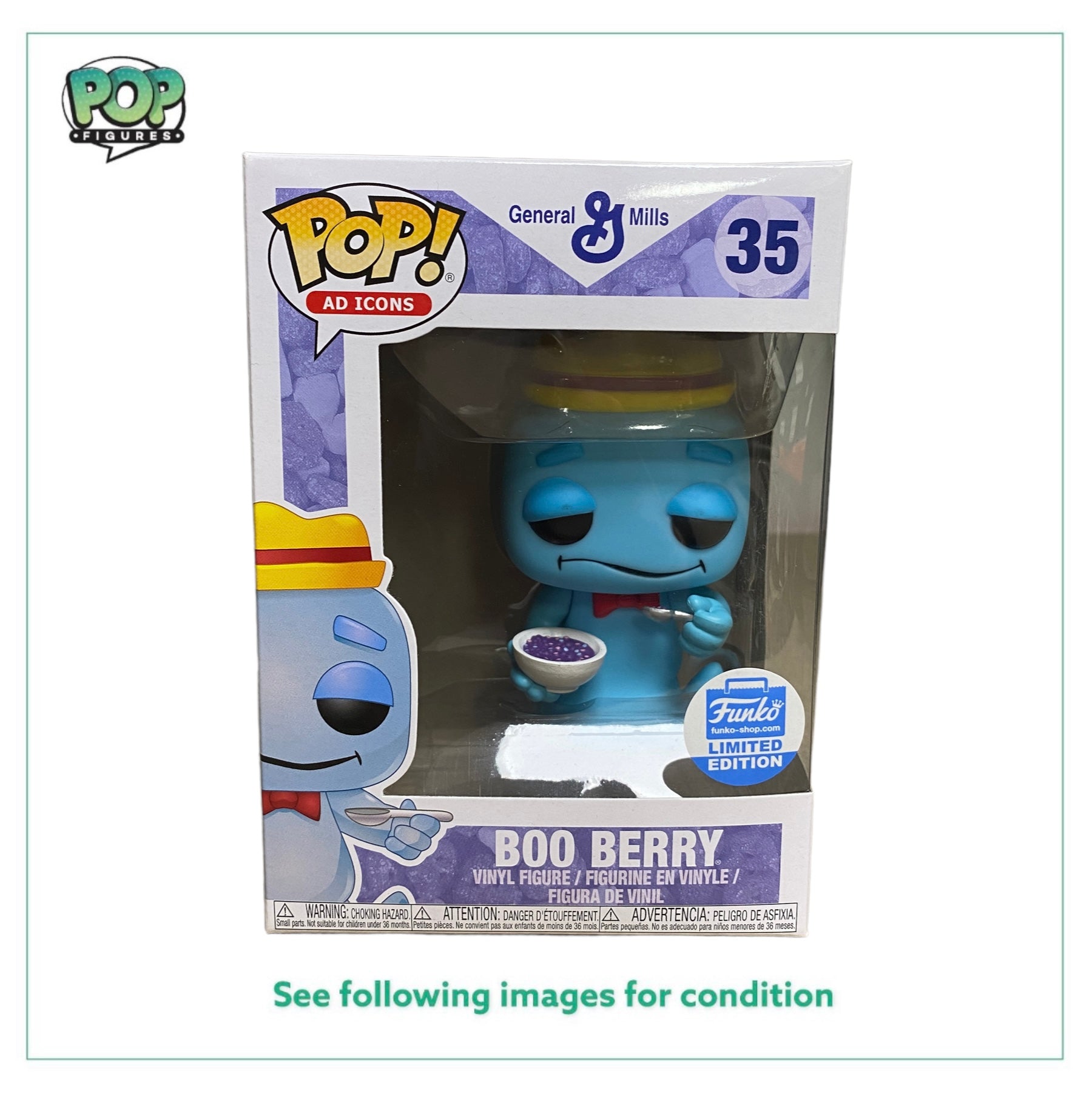 Boo Berry #35 (w/ Cereal) Funko Pop! - Ad Icons -