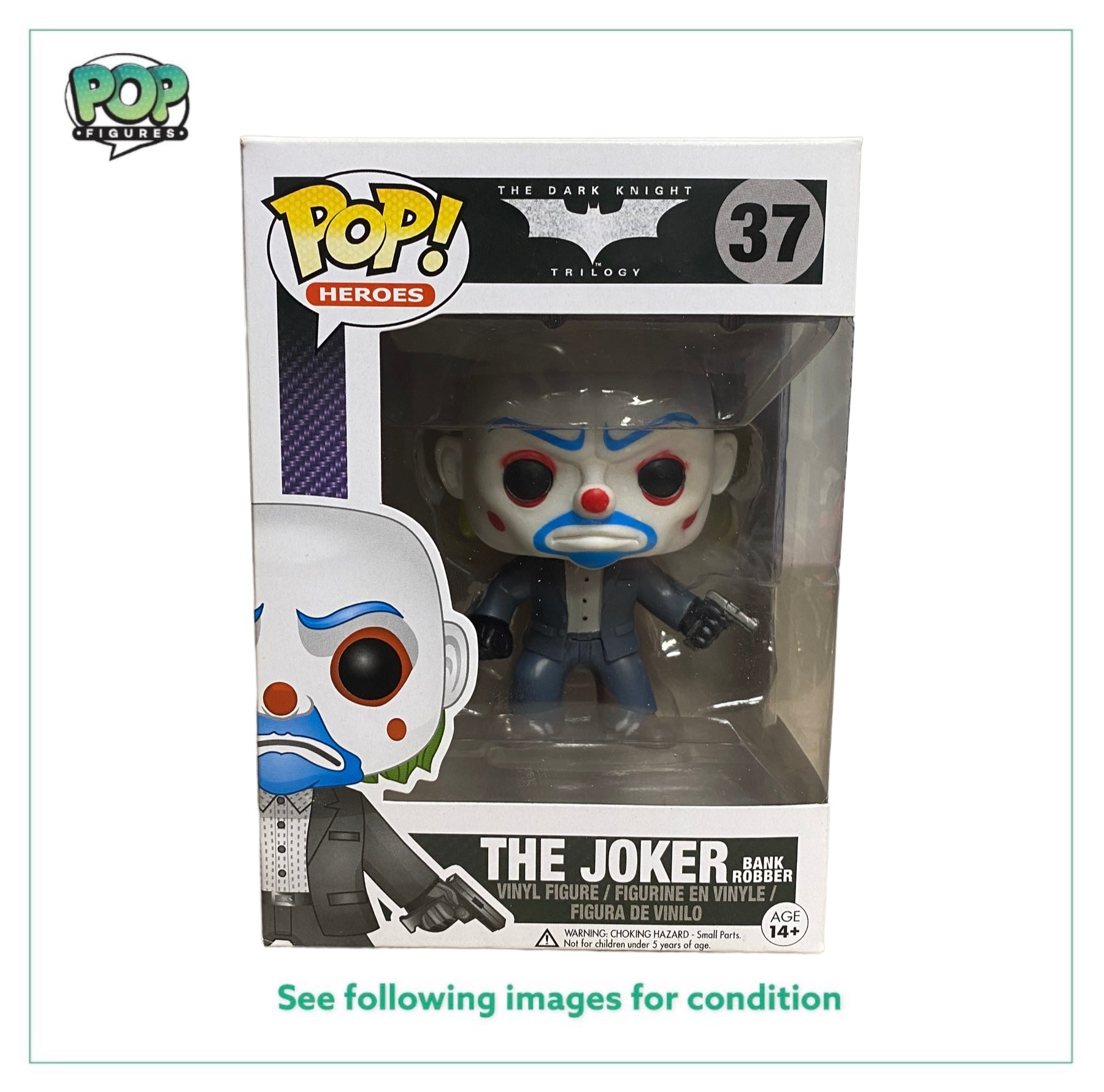 The Joker Bank Robber #37 Funko Pop! - Batman: The Dark Knight Trilogy - 2013 Pop! -