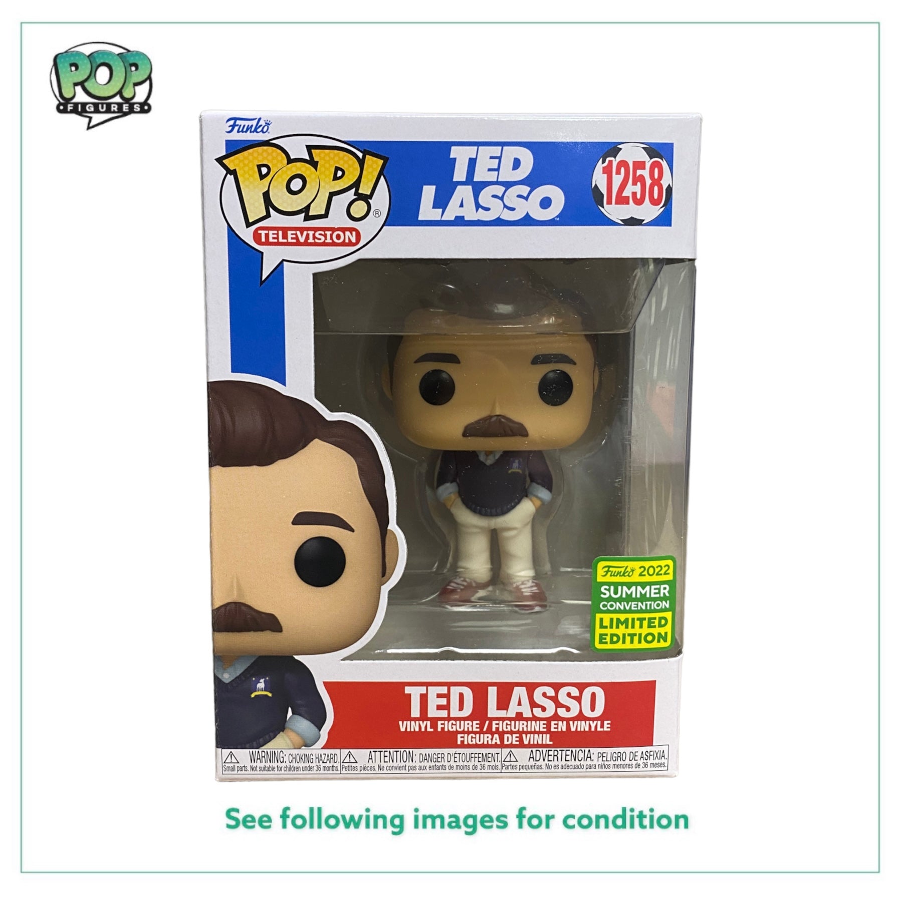 Ted Lasso #1258 Funko Pop! - Ted Lasso - SDCC 2022 Shared Exclusive -