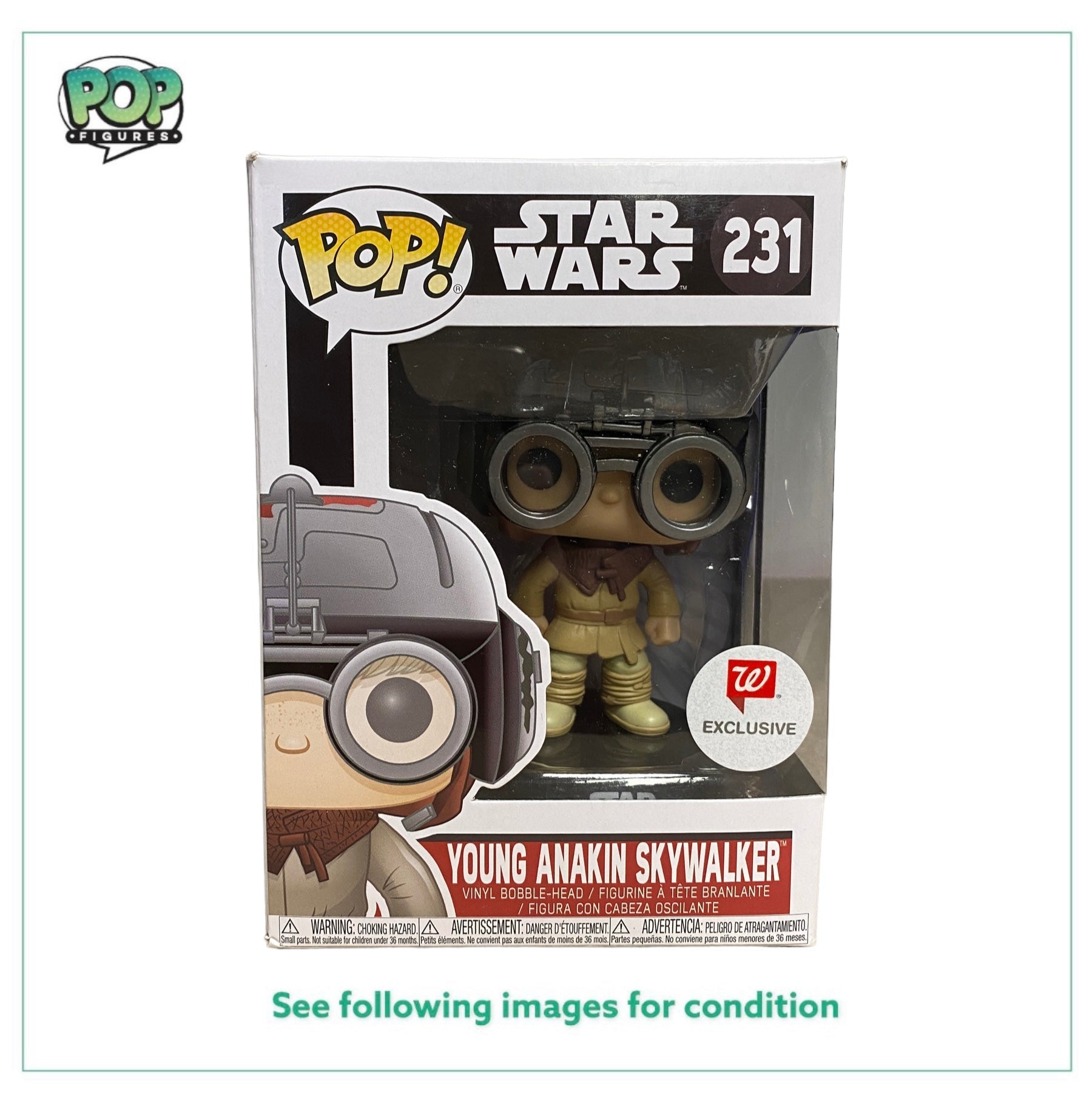 Young Anakin Skywalker #231 (Podracer) Funko Pop! - Star Wars - Walgreens Exclusive -