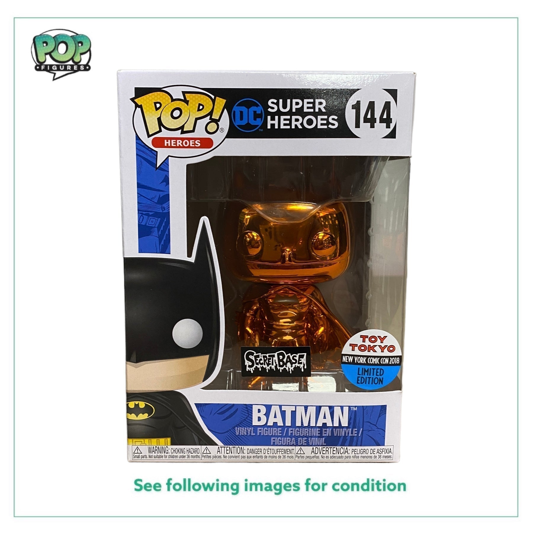 Batman #144 (Orange Chrome) Funko Pop! - DC Super Heroes -