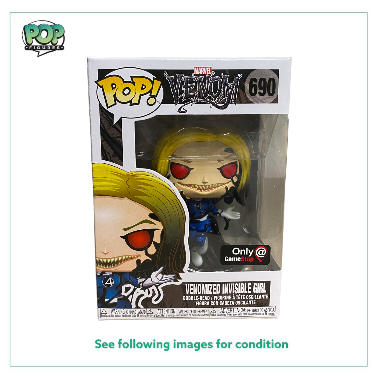 Venomized Invisible Girl #690 Funko Pop! - Venom - GameStop Exclusive -