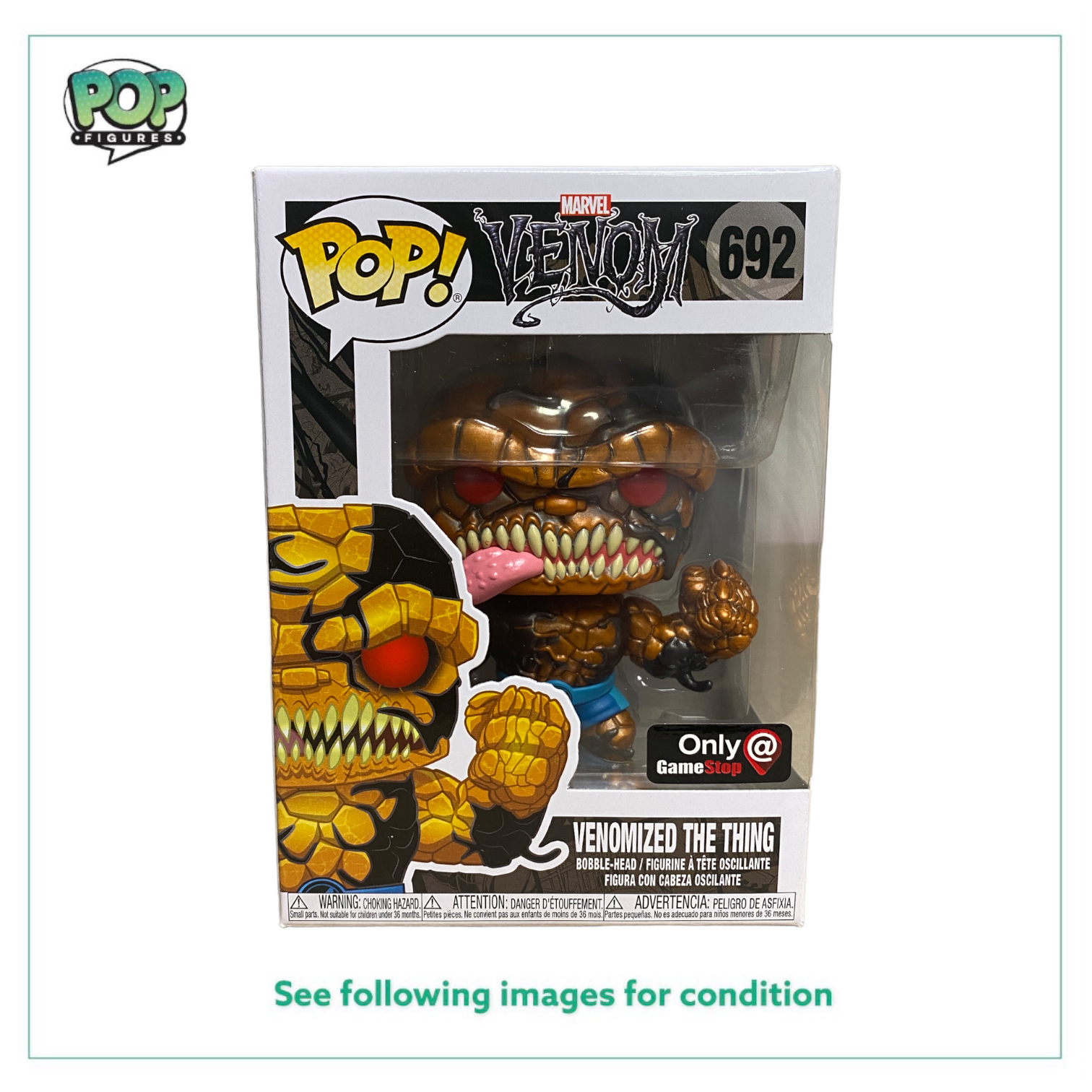 Venomized The Thing #692 (Metallic) Funko Pop! - Venom -