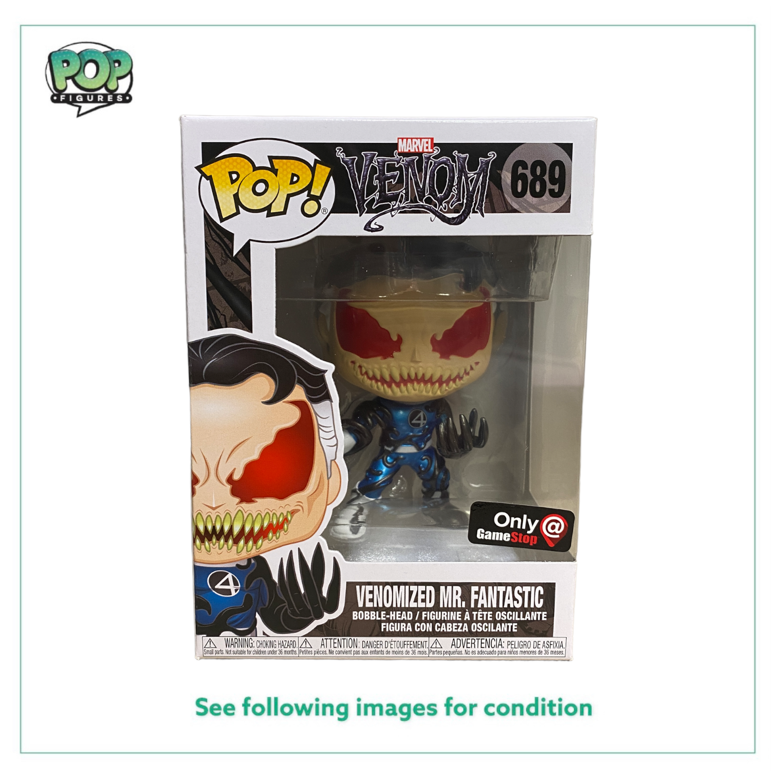 Venomized Mr. Fantastic #689 (Metallic) Funko Pop! - Venom -