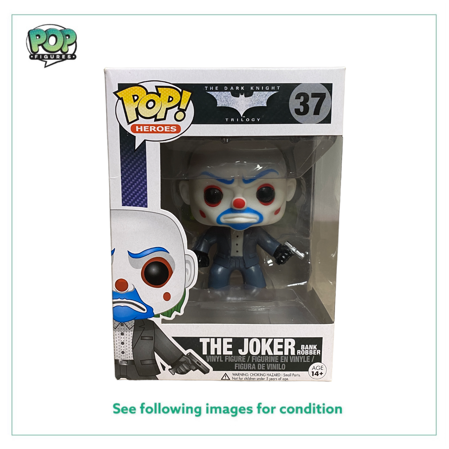 The Joker Bank Robber #37 Funko Pop! - Batman: The Dark Knight Trilogy - 2013 Pop! -