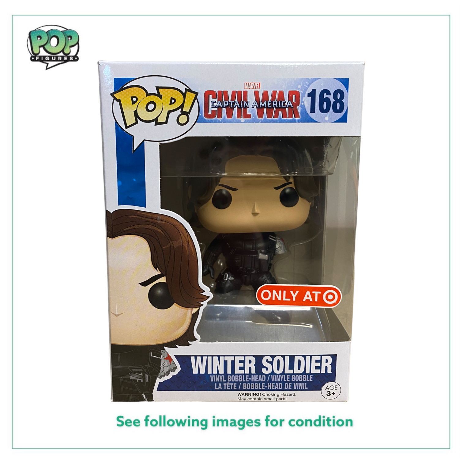 Winter Soldier #168 (No Arm) Funko Pop! - Captain America Civil War - Target Exclusive -