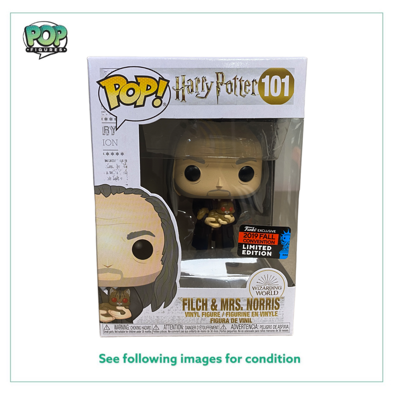 Filch & Mrs. Norris #101 Funko Pop! - Harry Potter - NYCC 2019 Shared Exclusive -