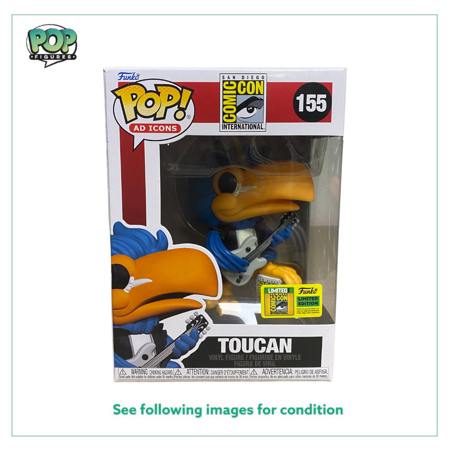 Toucan #155 (Rocker) Funko Pop! - Ad Icons - SDCC 2022 Official Convention Exclusive -