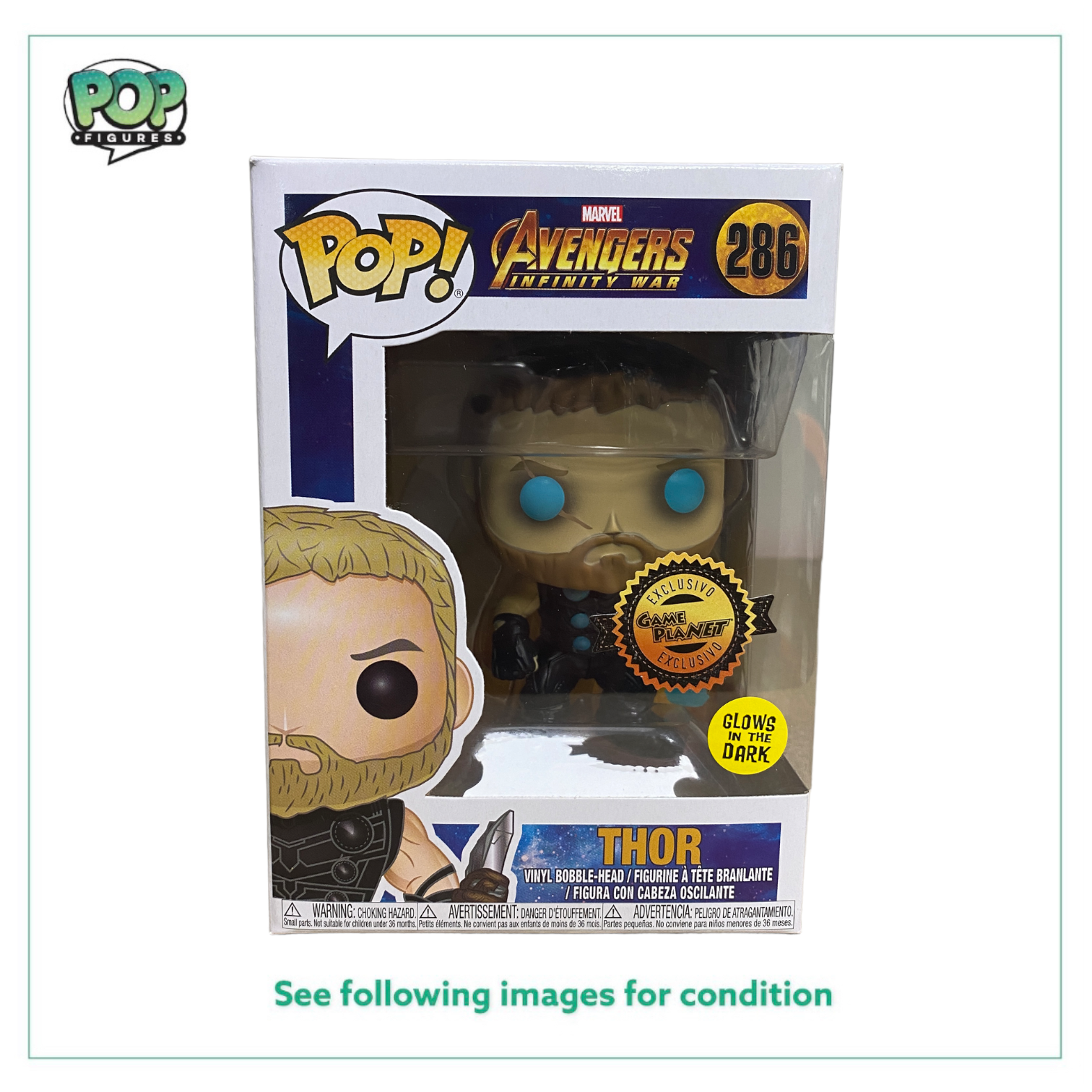 Thor #286 (Glows In The Dark) Funko Pop! - Avengers Infinity War - Game Planet Mexico Exclusive -