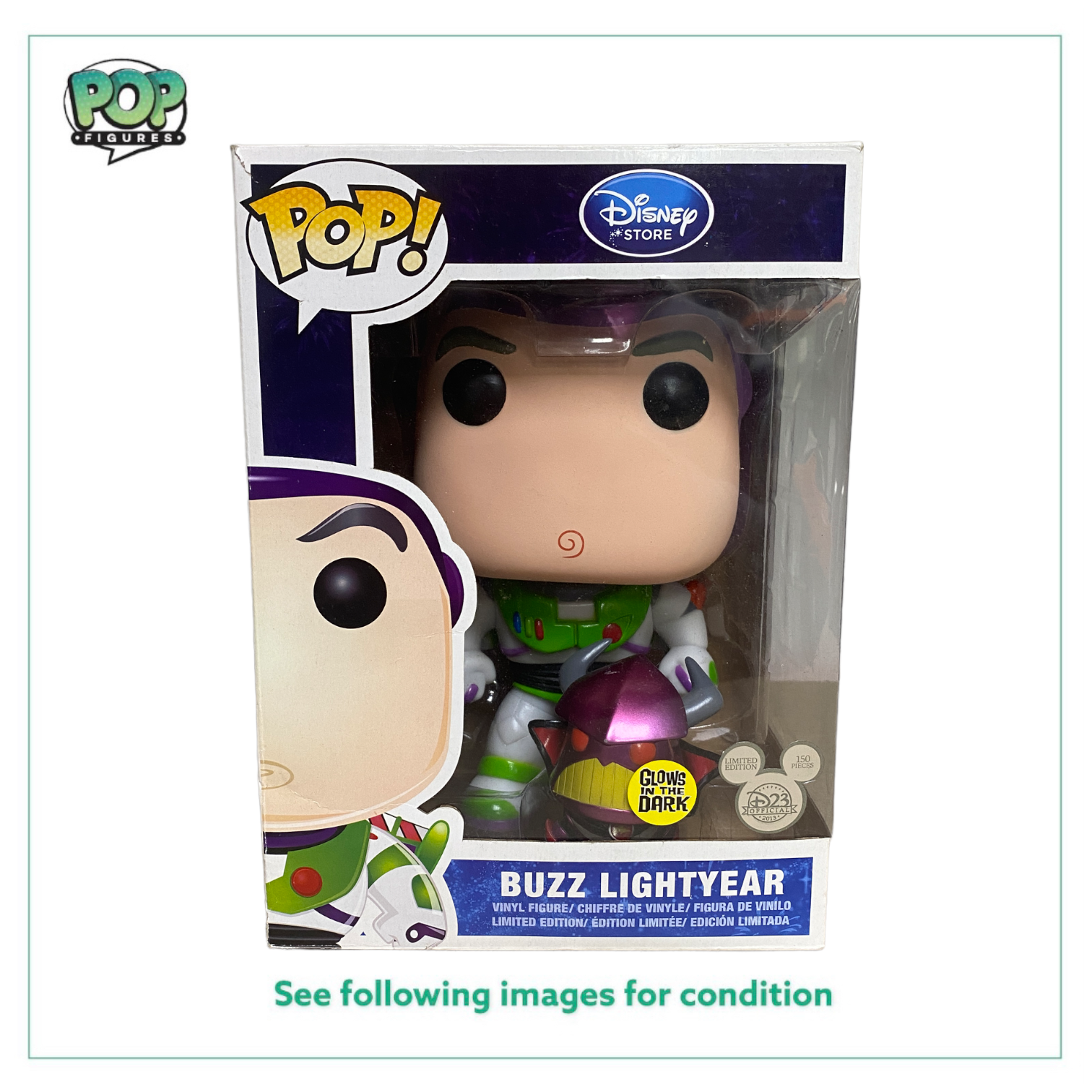 Buzz Lightyear w/ Emperor Zurg (Glow In The Dark) 9" Funko Pop! - Disney - D23 Expo 2013 Exclusive