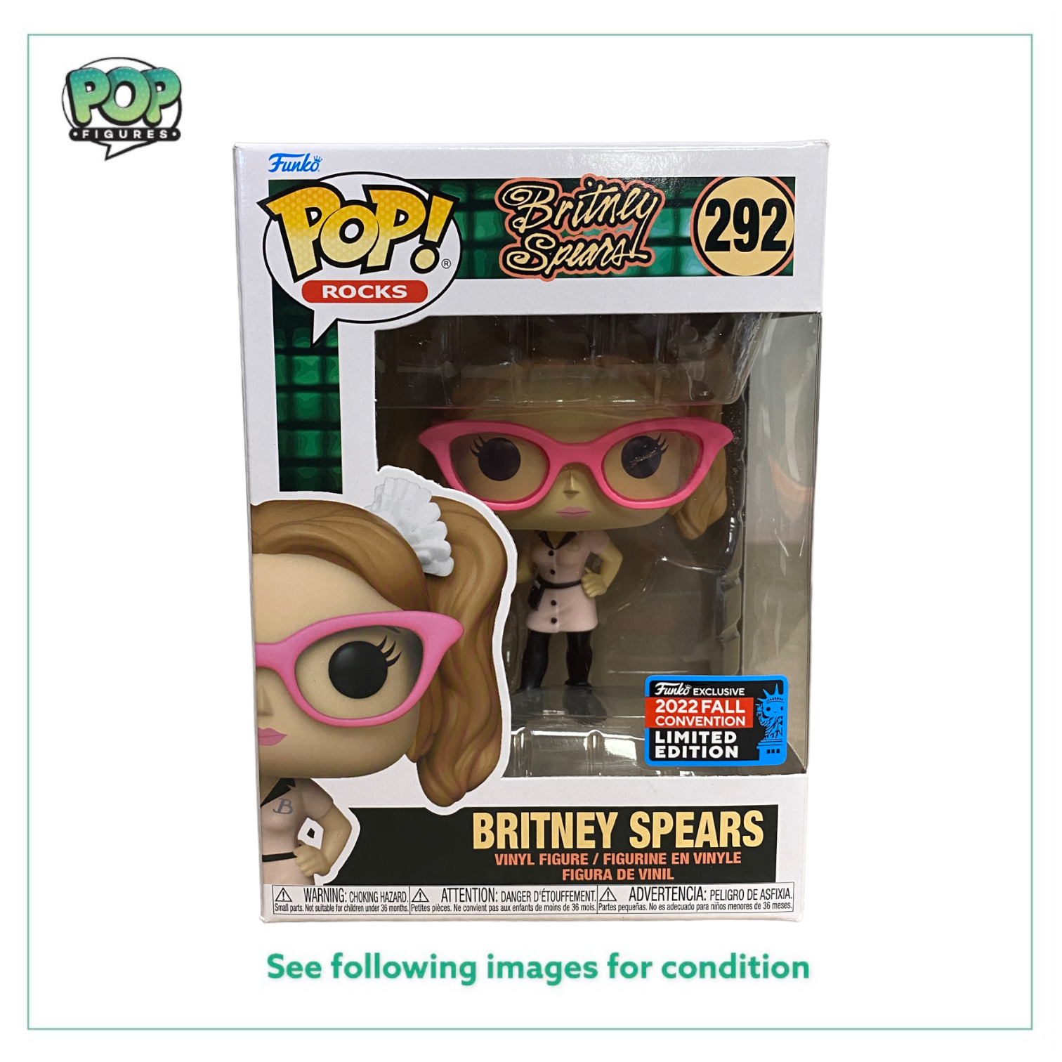 Britney Spears #292 (Crazy) Funko Pop! - Rocks - NYCC 2022 Shared Exclusive -