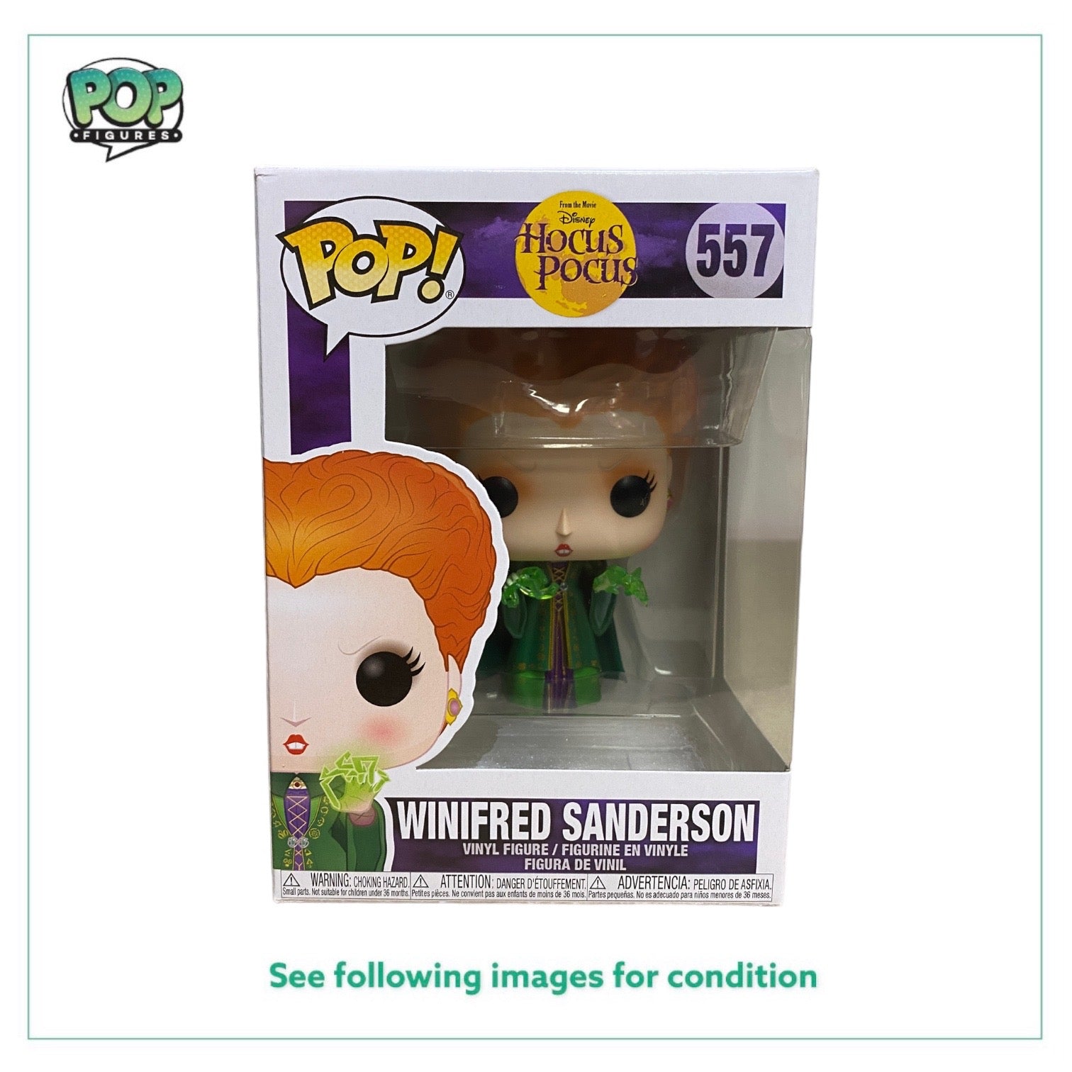 Winifred Sanderson #557 (w/ Magic Spell) Funko Pop! - Hocus Pocus - 2019 Pop! -