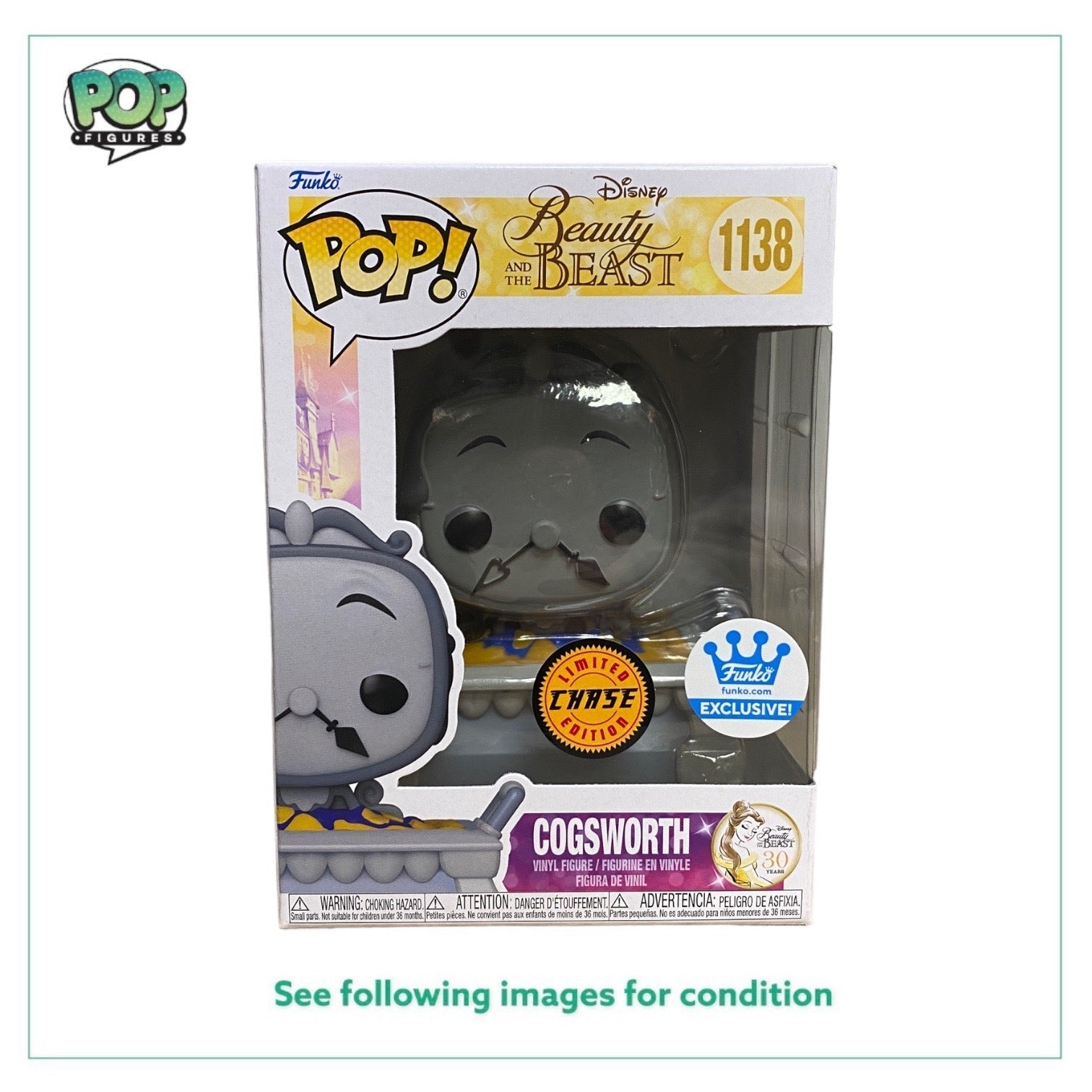 Cogsworth #1138 (In Cobbler Pan Chase) Funko Pop! - The Beauty And The Beast -