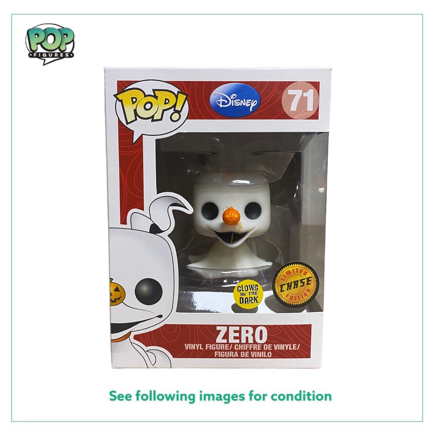 Zero #71 (Glows In The Dark Chase) Funko Pop! - The Nightmare Before Christmas - 2014 Pop! -