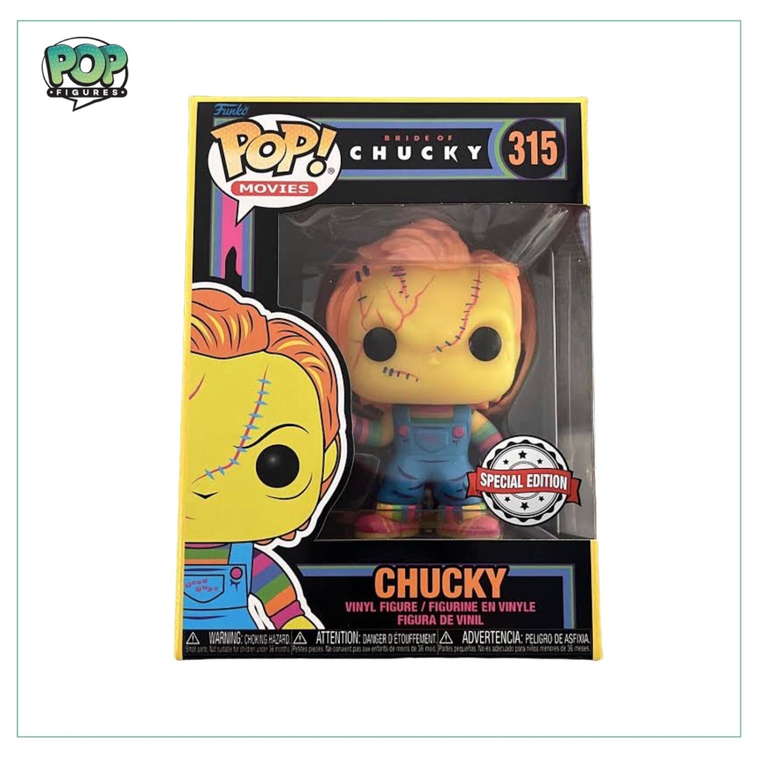 Chucky #315 Funko Pop! - Bride of Chucky - Blacklight - Special Edition