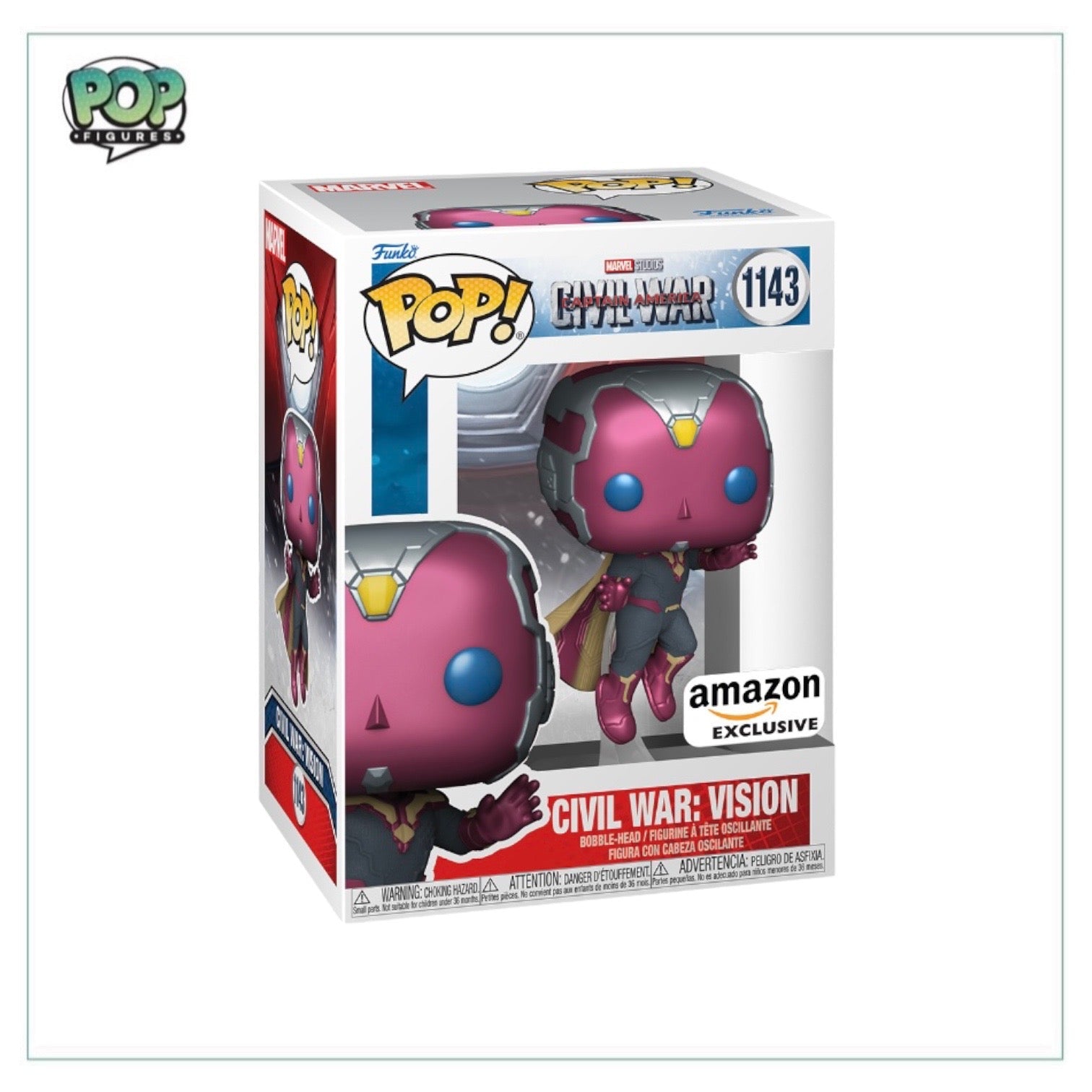 Civil War: Vision #1143 Funko Pop! - Captain America Civil War - Amazon Exclusive