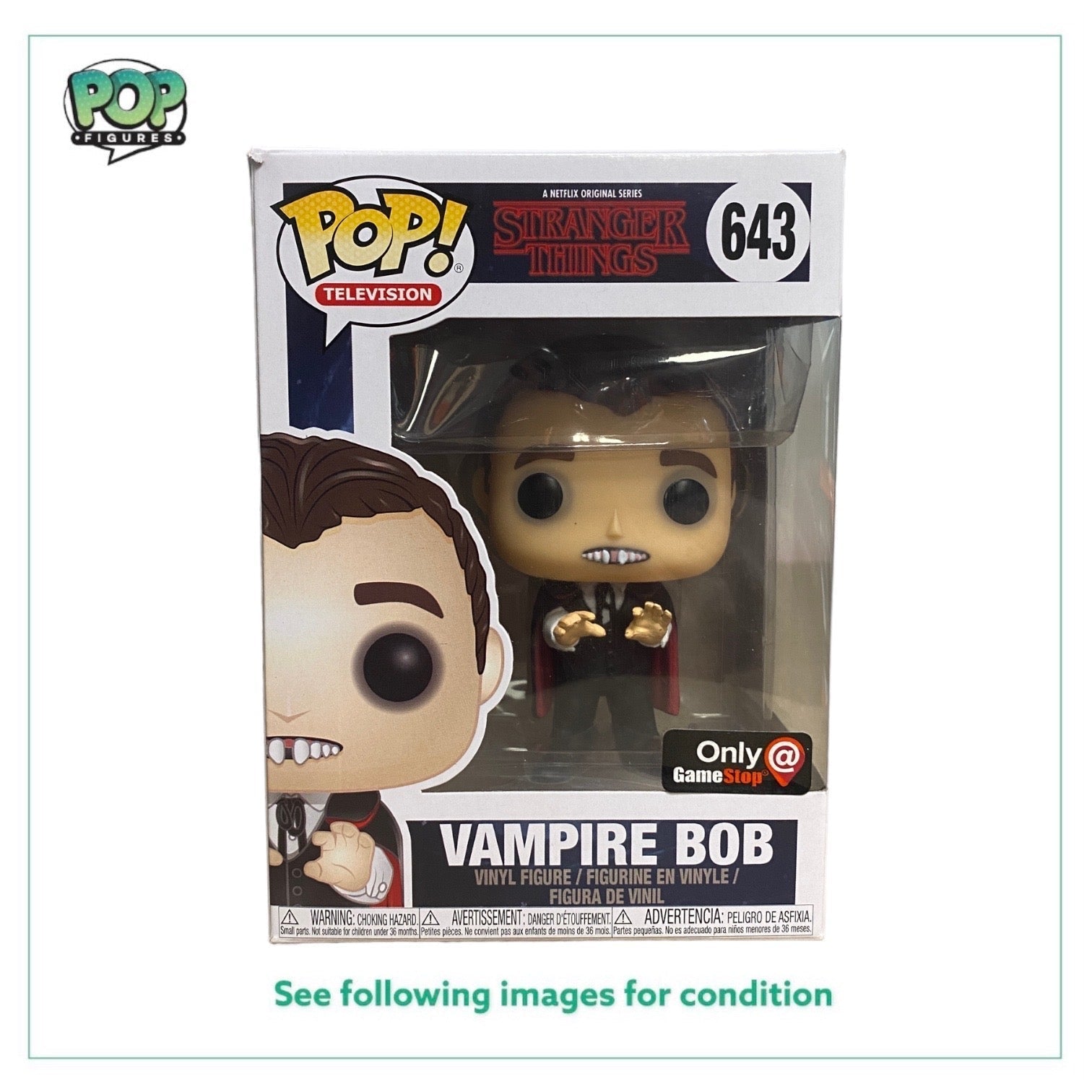 Vampire Bob #643 Funko Pop! - Stranger Things - 2018 Pop! - GameStop Exclusive -