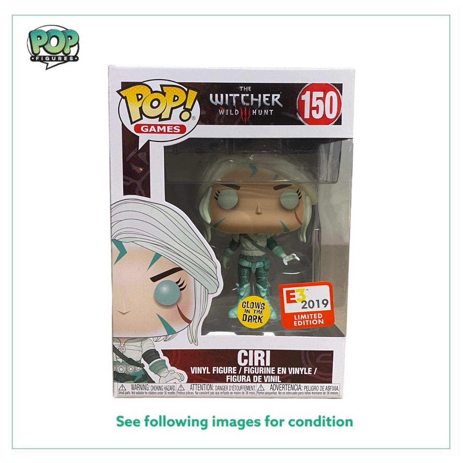 Ciri #150 (Glows In The Dark) Funko Pop! - The Witcher 3 Wild Hunt -