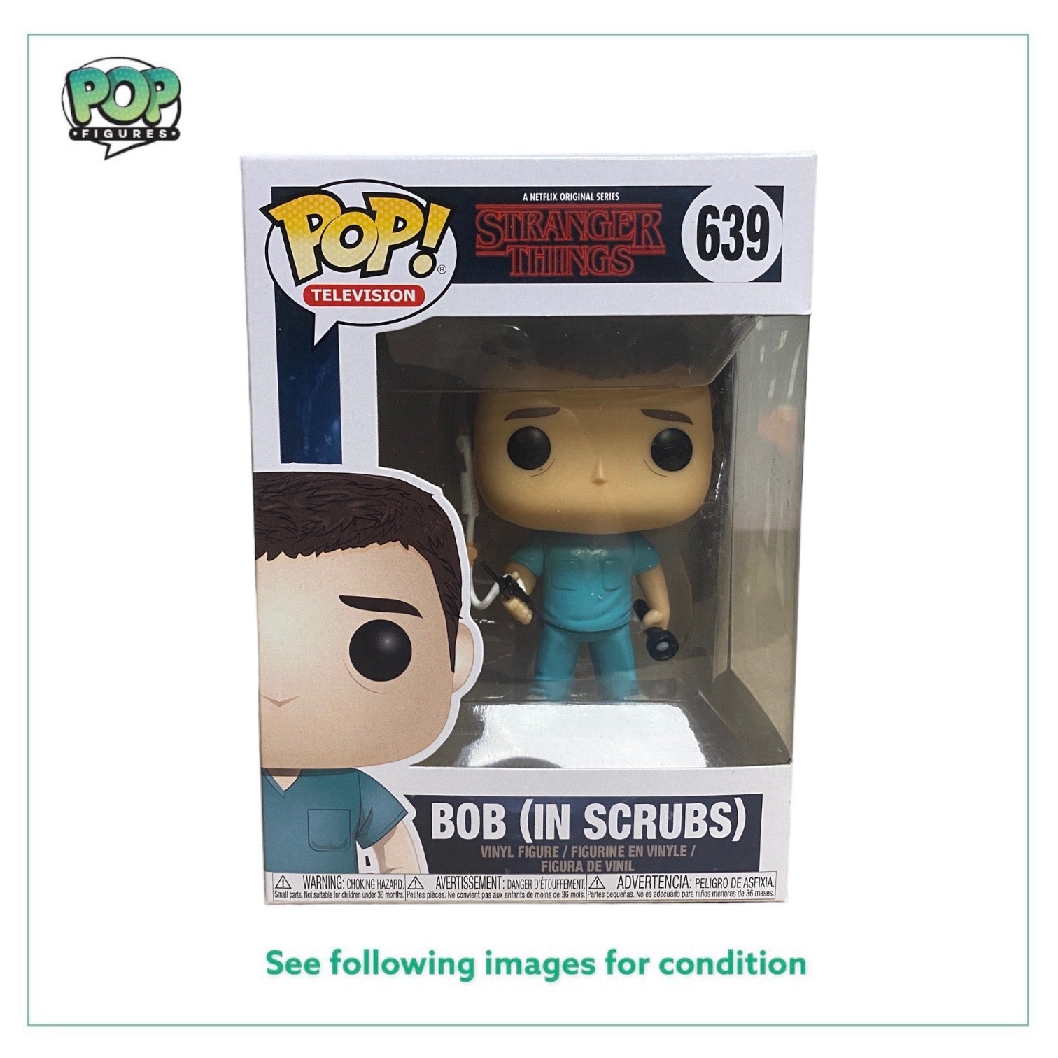 Bob (In Scrubs) #639 Funko Pop! - Stranger Things - 2018 Pop! -